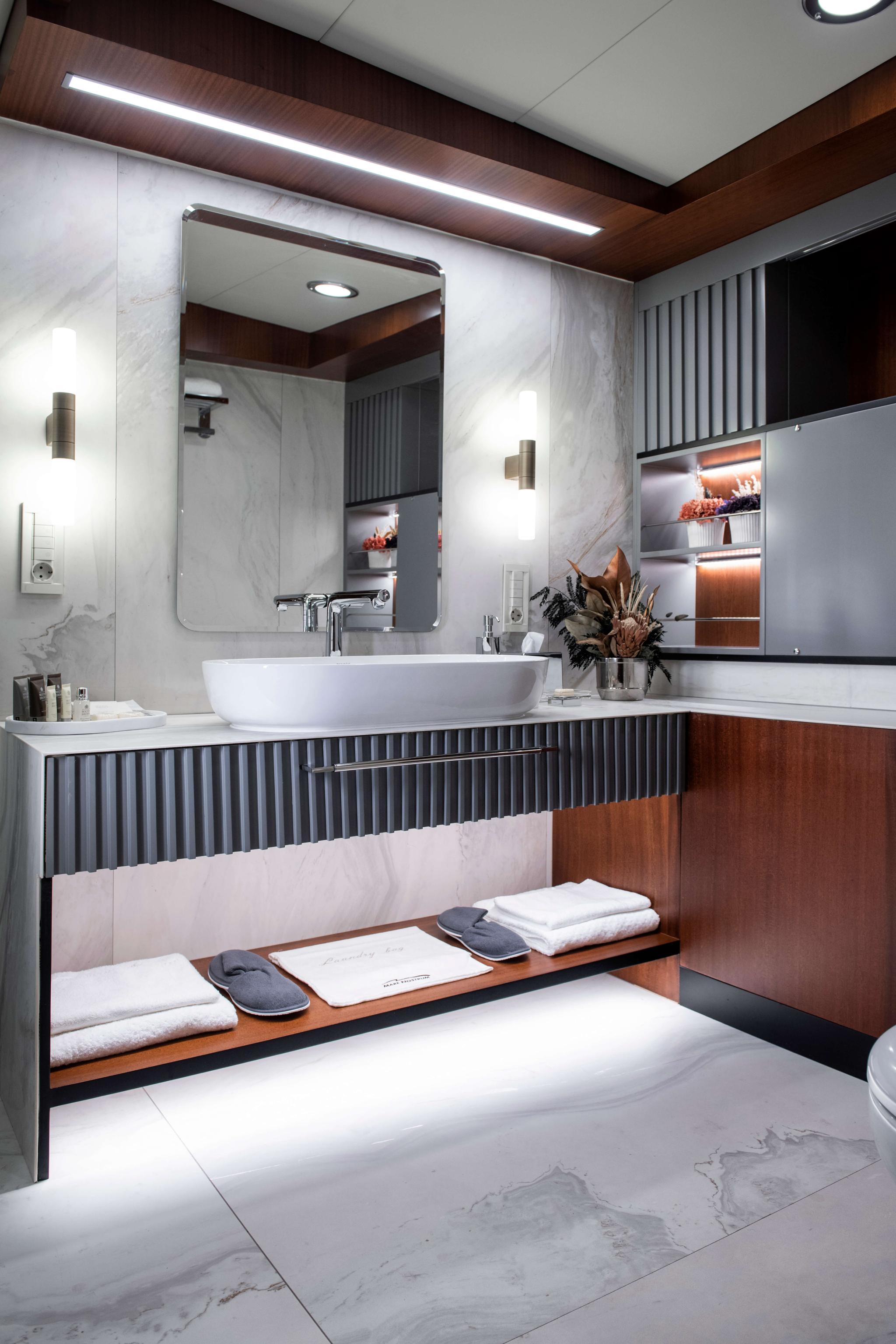 Mare Nostrum gulet interior cabin in Greece