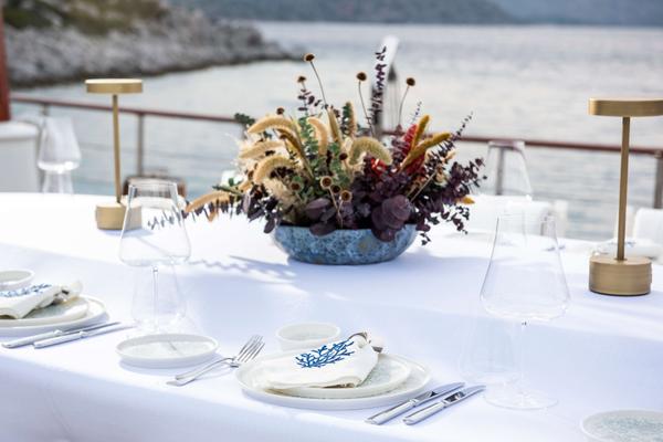 Mare Nostrum gulet exterior deck in Greece