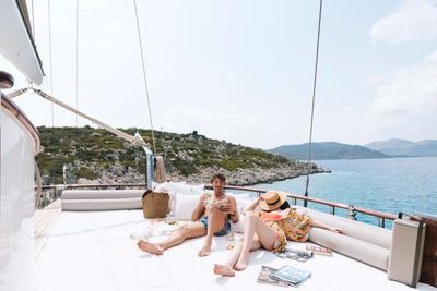 Mare Nostrum gulet lifestyle dining in Greece