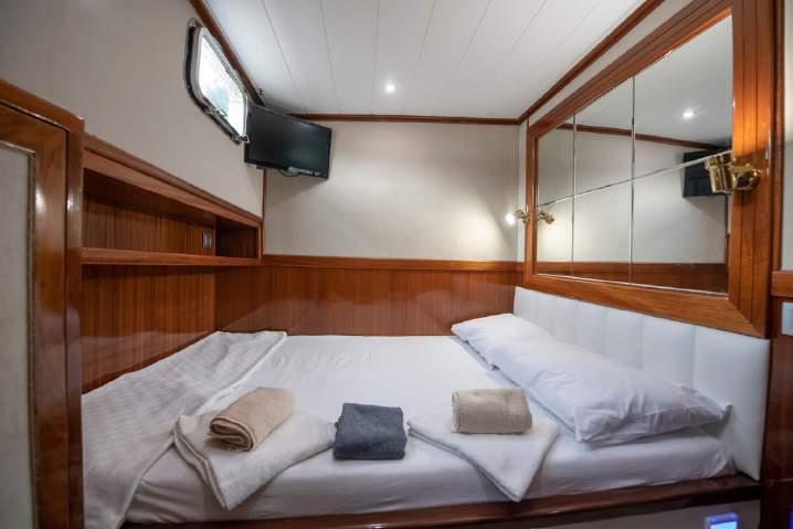 Afilli gulet accommodation interior cabin in Türkiye