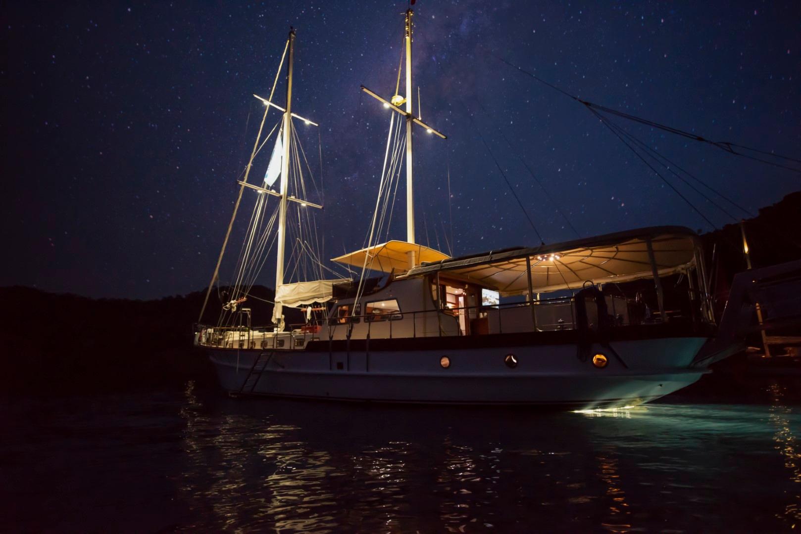 Afilli gulet amenities aerial view in Türkiye
