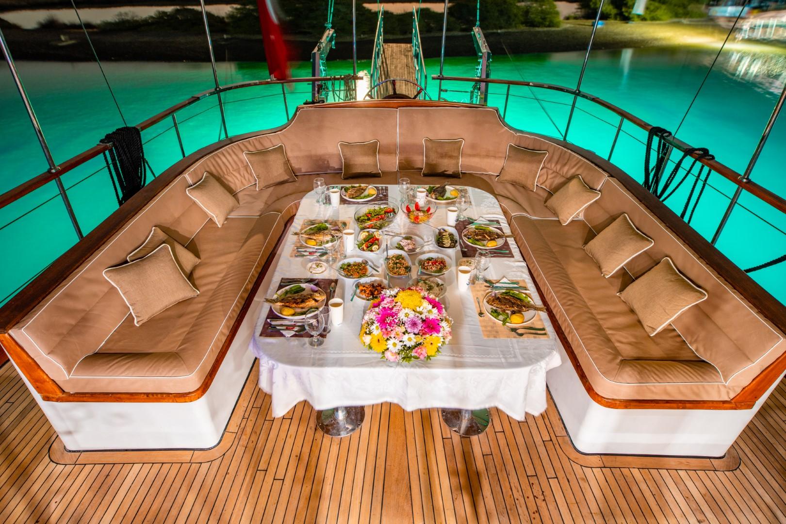 Afilli gulet amenities exterior deck in Türkiye