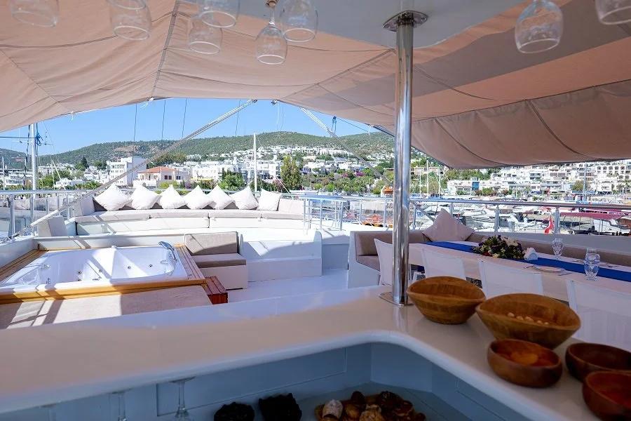 Freedom gulet amenities exterior deck in Türkiye