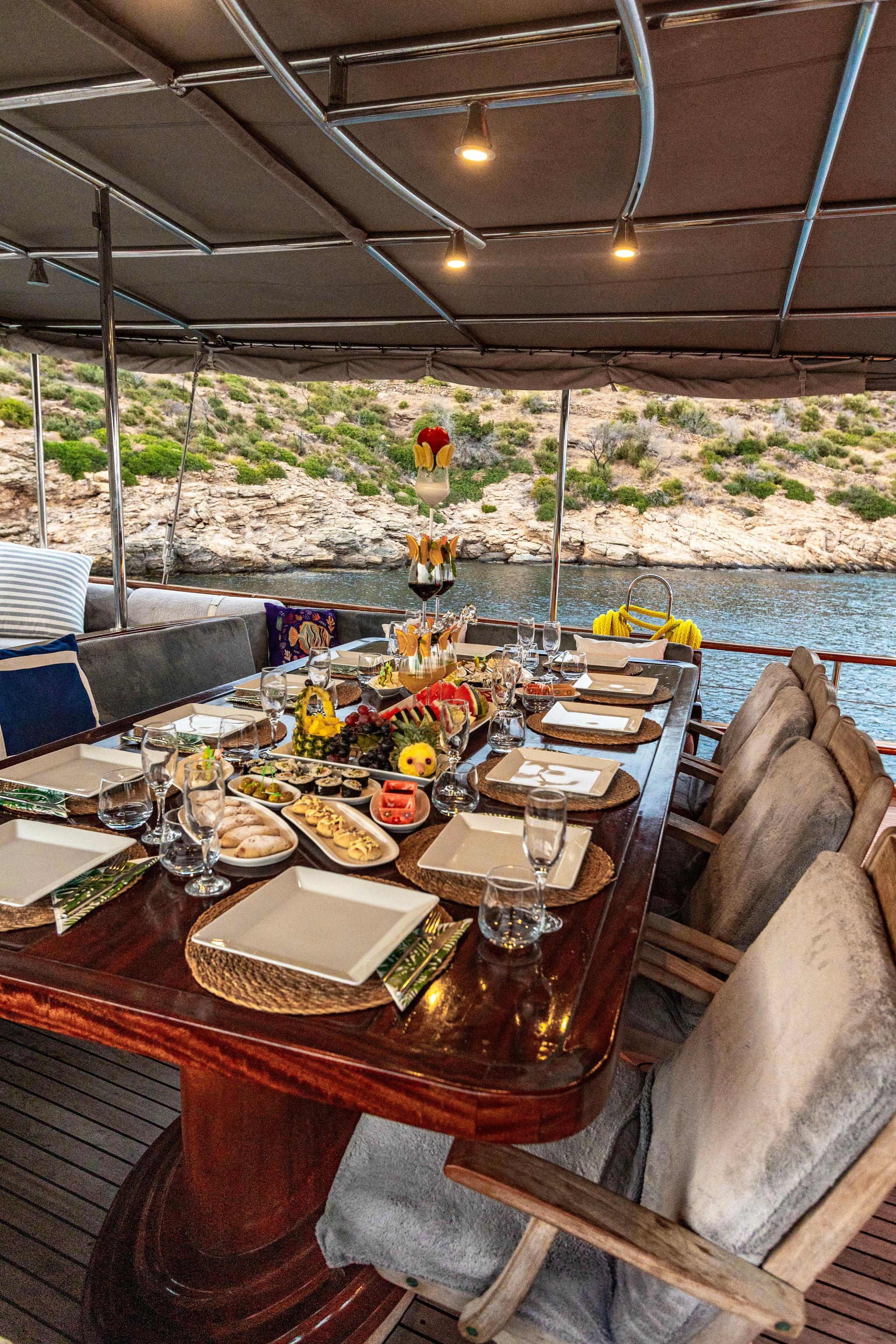 Grande Mare gulet lifestyle dining in Türkiye