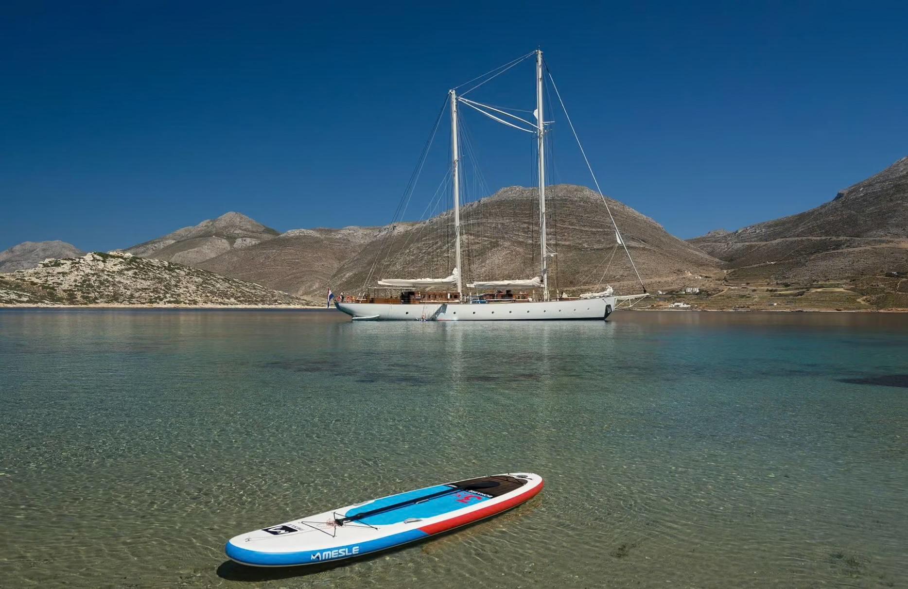 Chronos gulet amenities aerial view in Türkiye
