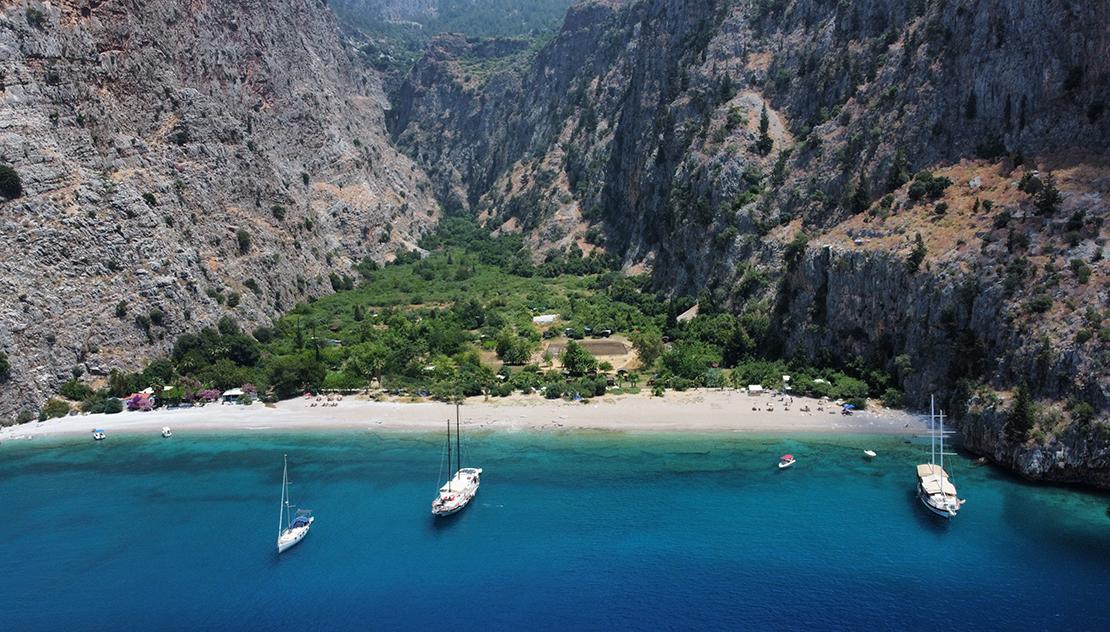 Balu gulet aerial view in Türkiye