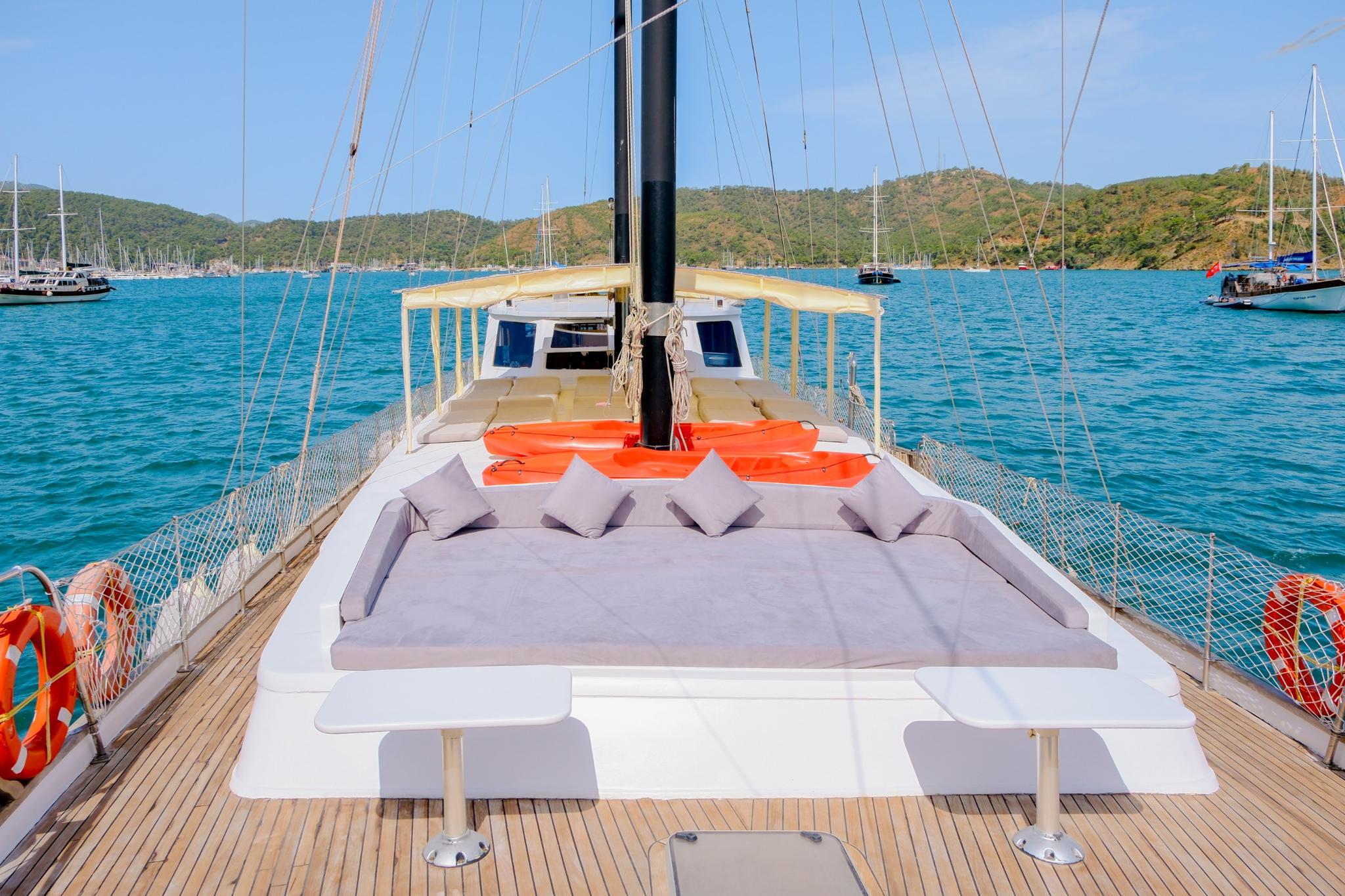 Balu gulet amenities exterior deck in Türkiye