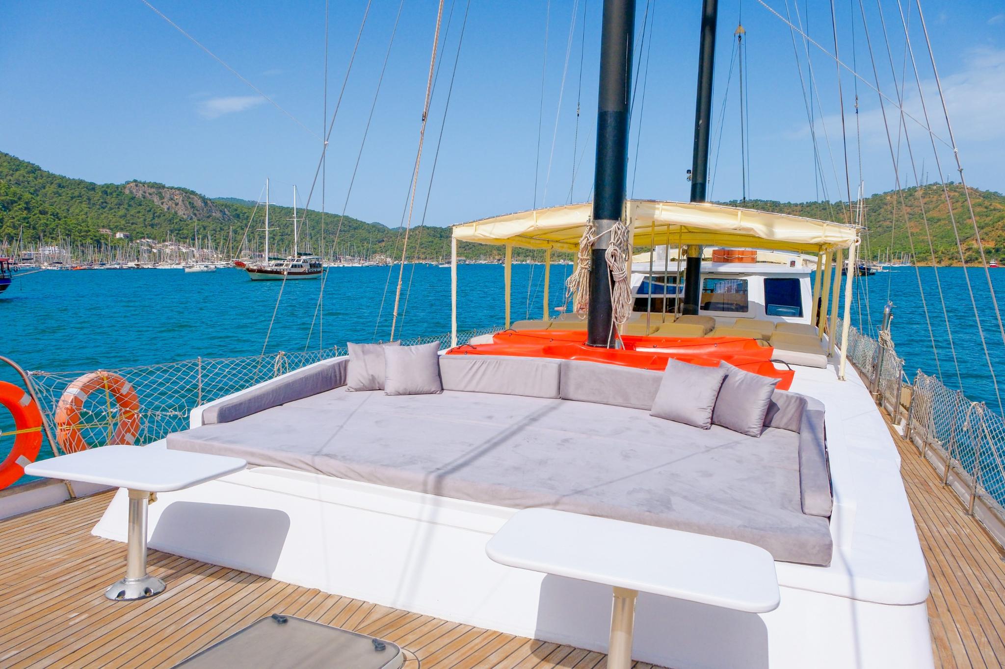 Balu gulet amenities exterior deck in Türkiye