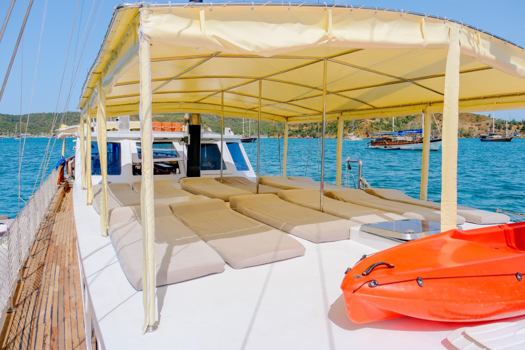 Balu gulet exterior deck in Türkiye