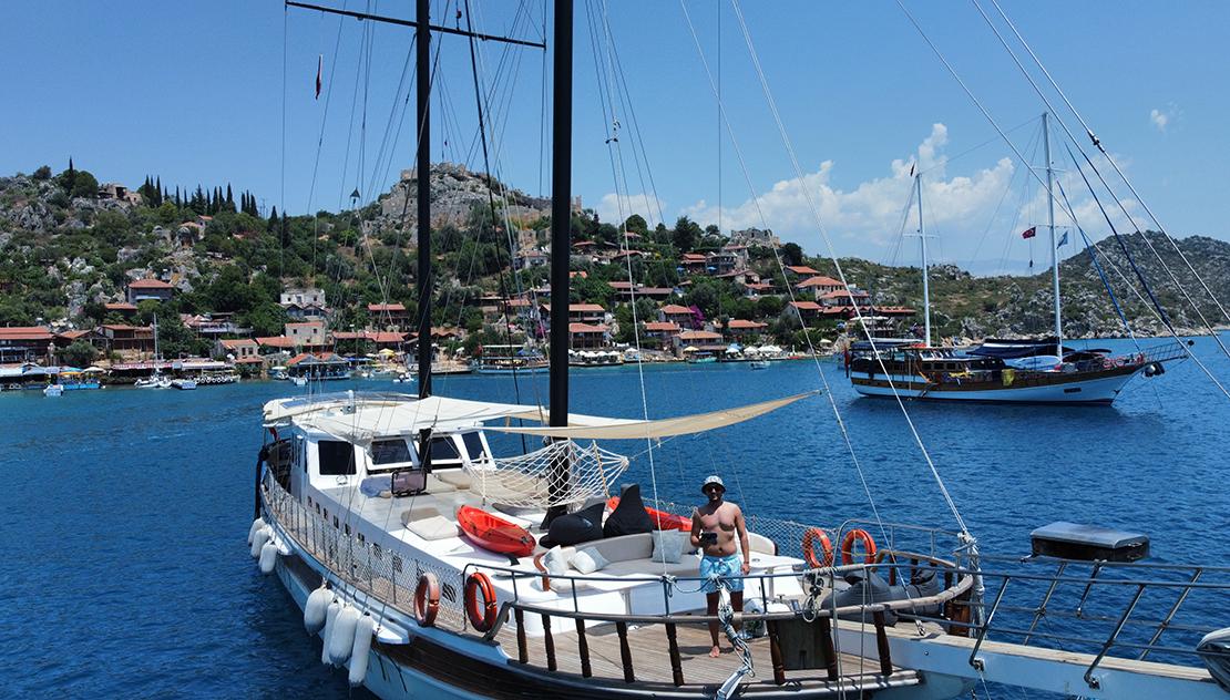 Balu gulet exterior deck in Türkiye
