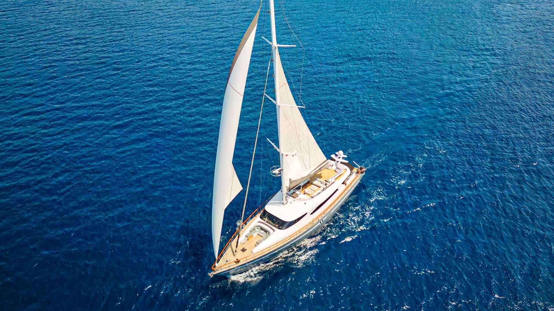 San Limi gulet aerial view in Croatia