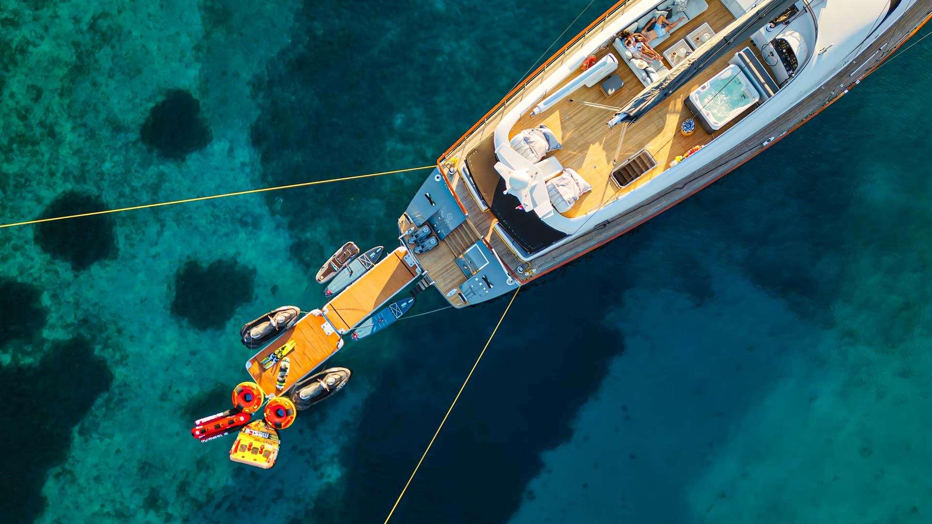 San Limi gulet aerial view in Croatia