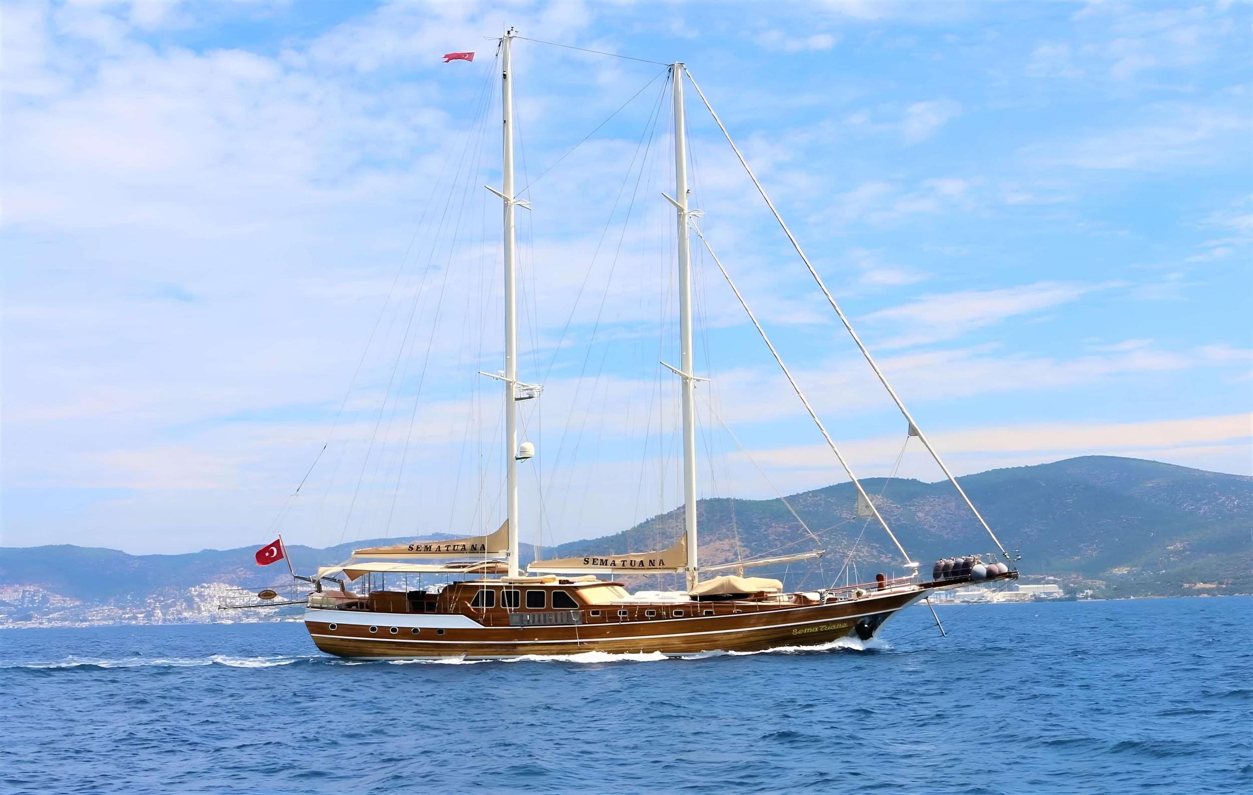 Sema Tuana gulet exterior deck in Türkiye