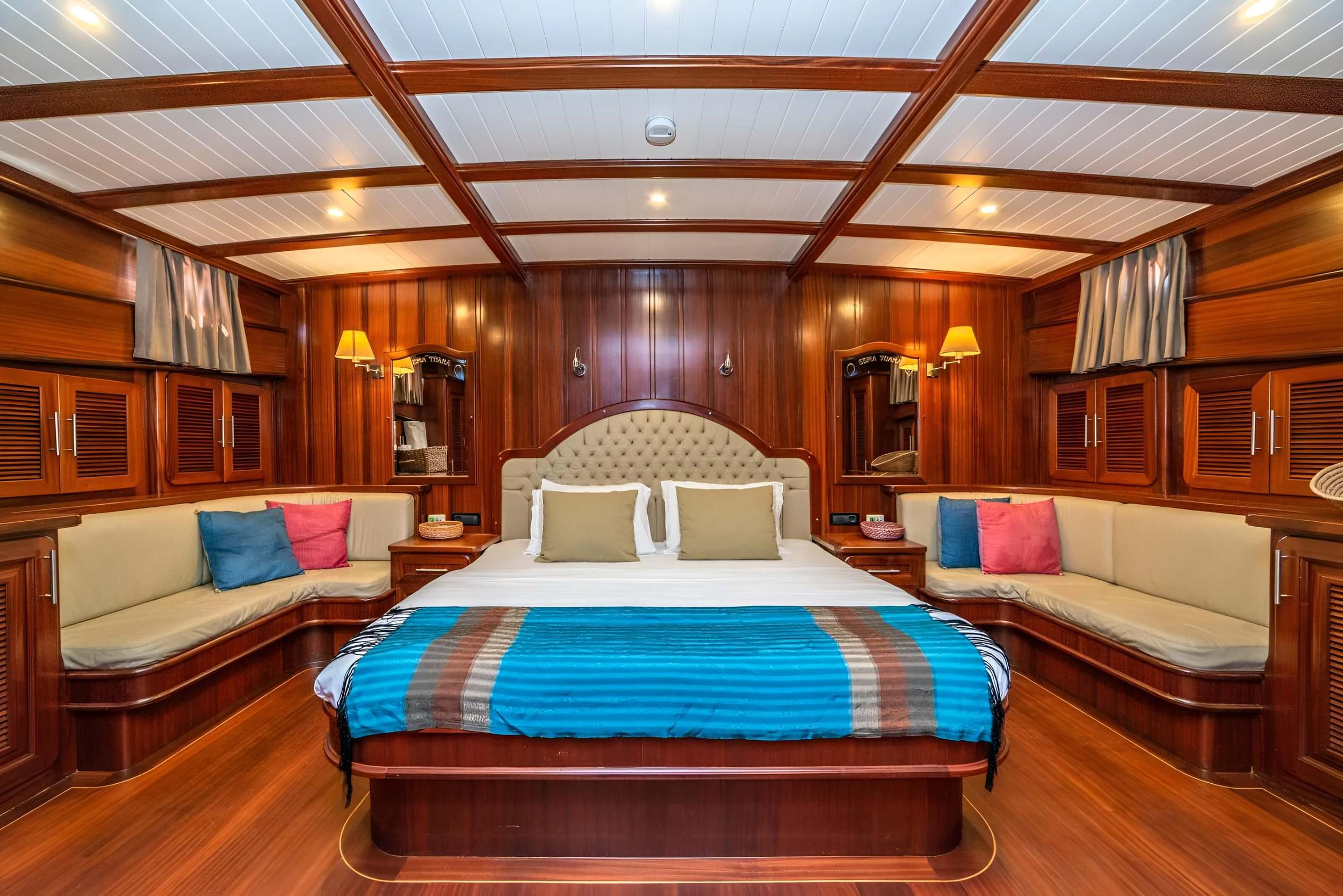 Sema Tuana gulet accommodation interior cabin in Türkiye