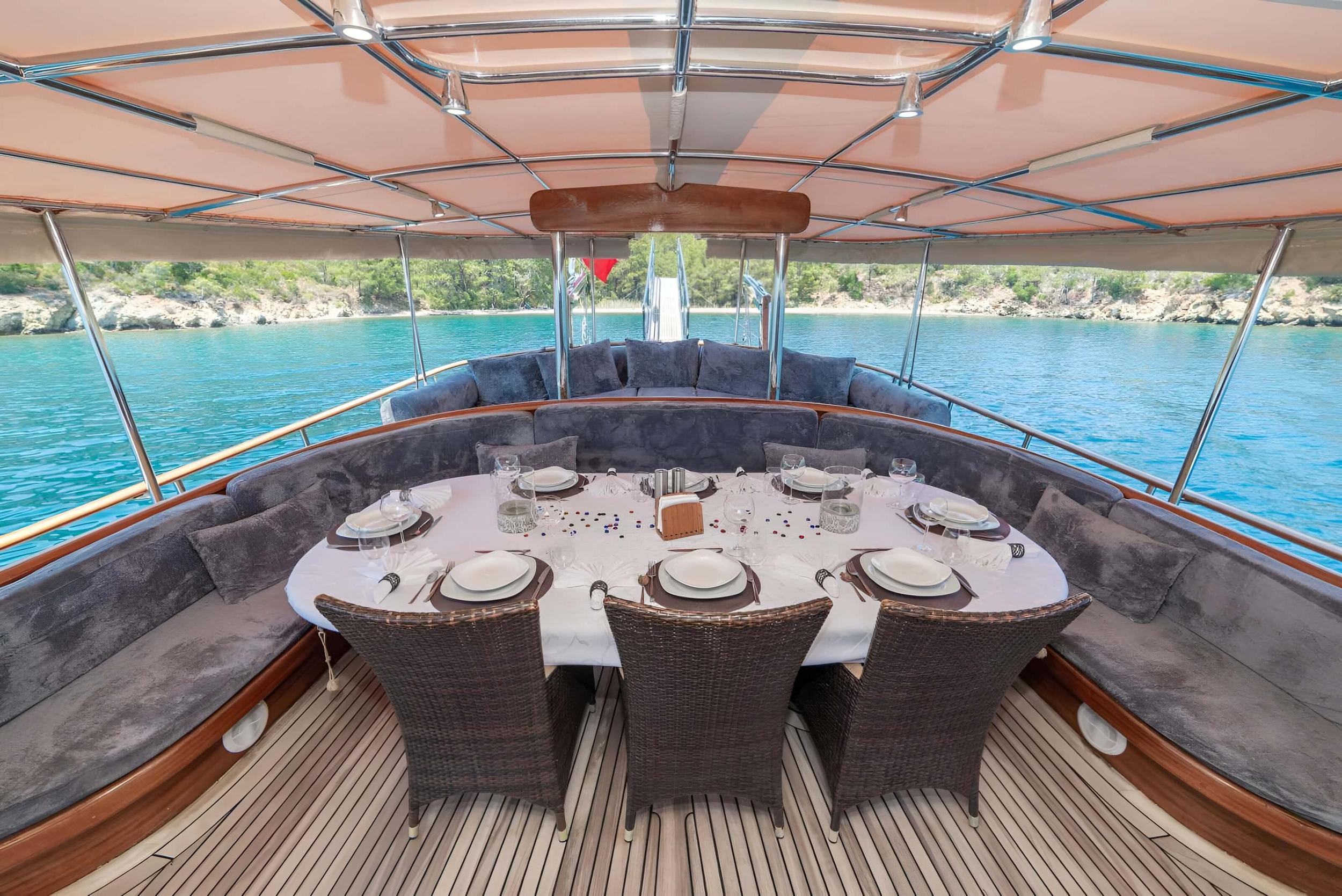 Sema Tuana gulet amenities exterior deck in Türkiye
