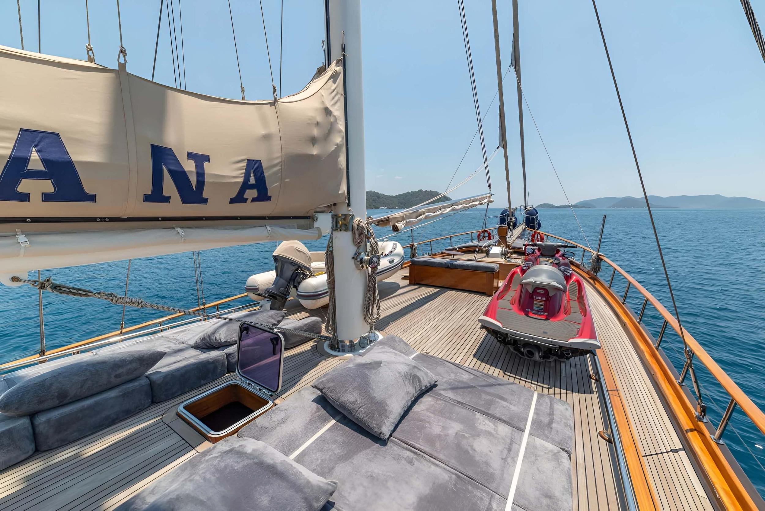 Sema Tuana gulet amenities exterior deck in Türkiye