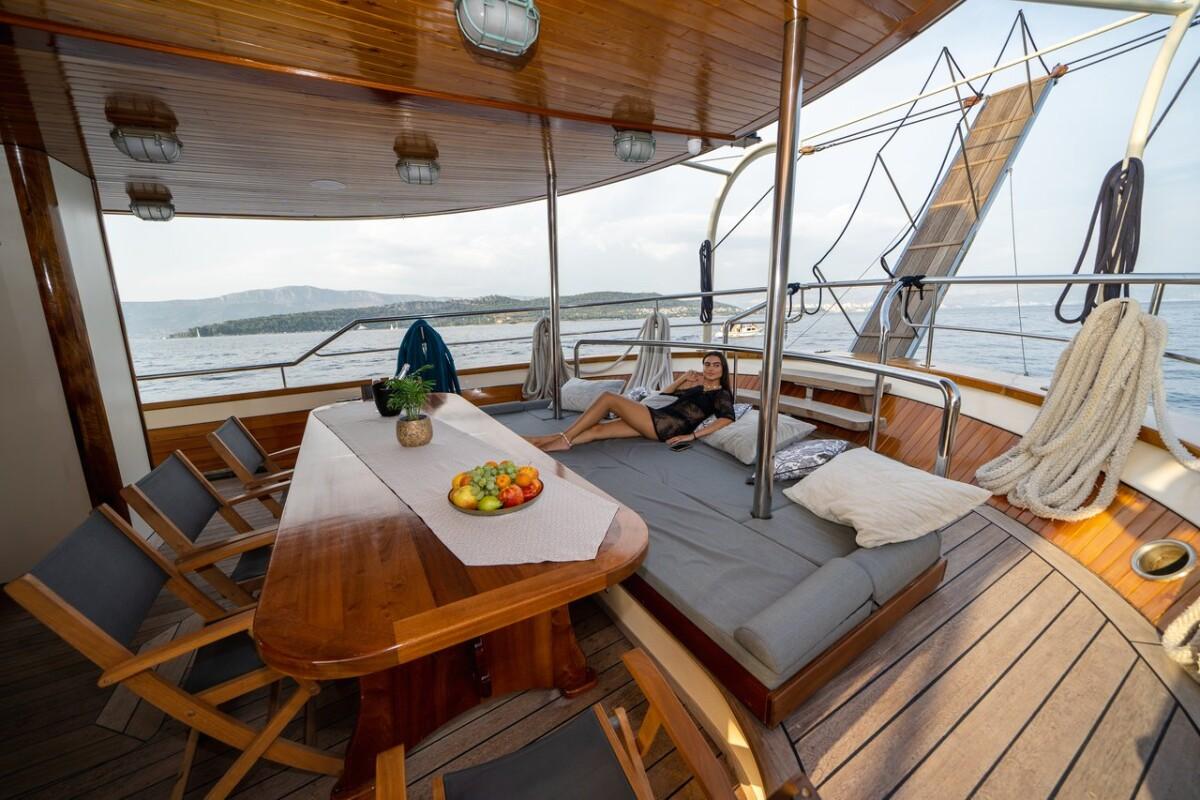 Gallant gulet amenities exterior deck in Croatia