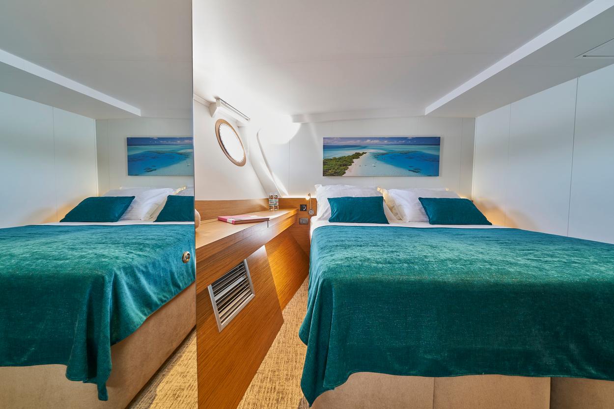 Green Ray gulet accommodation interior cabin in Croatia