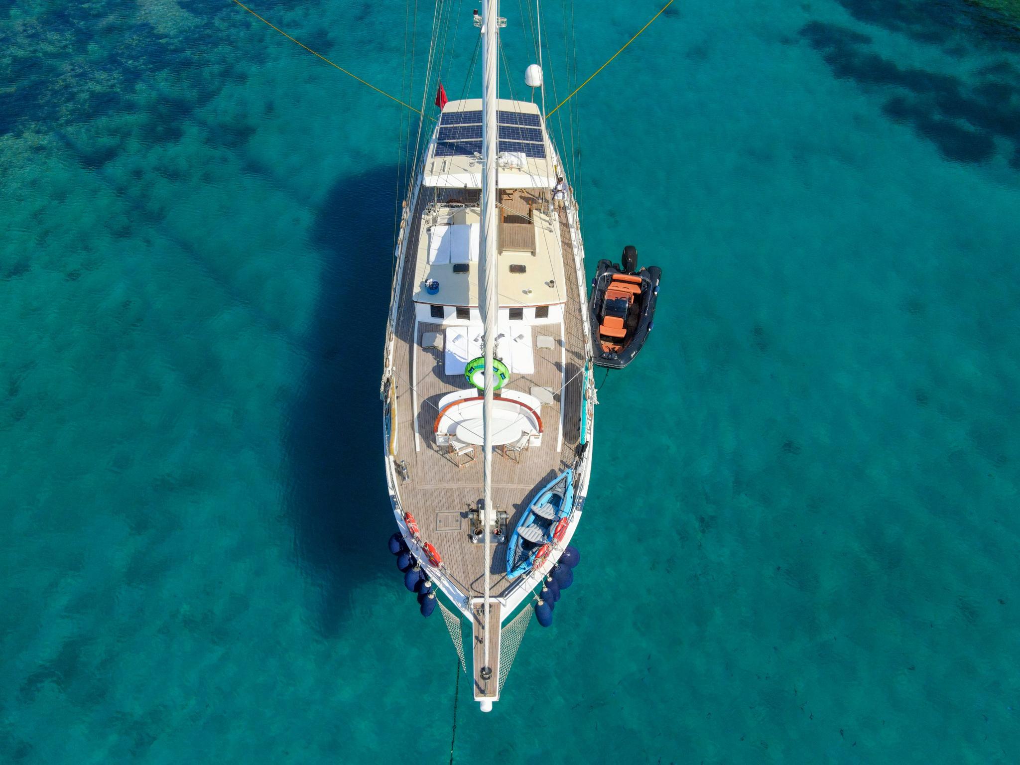 Gazella gulet aerial view in Türkiye