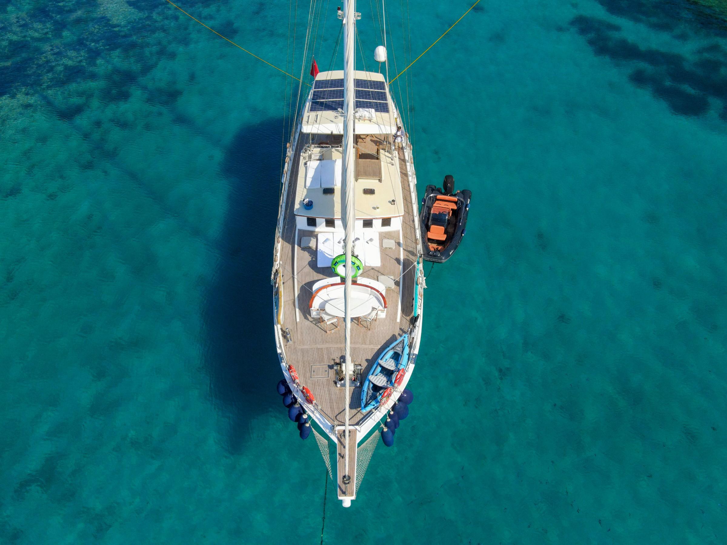 Gazella gulet aerial view in Türkiye