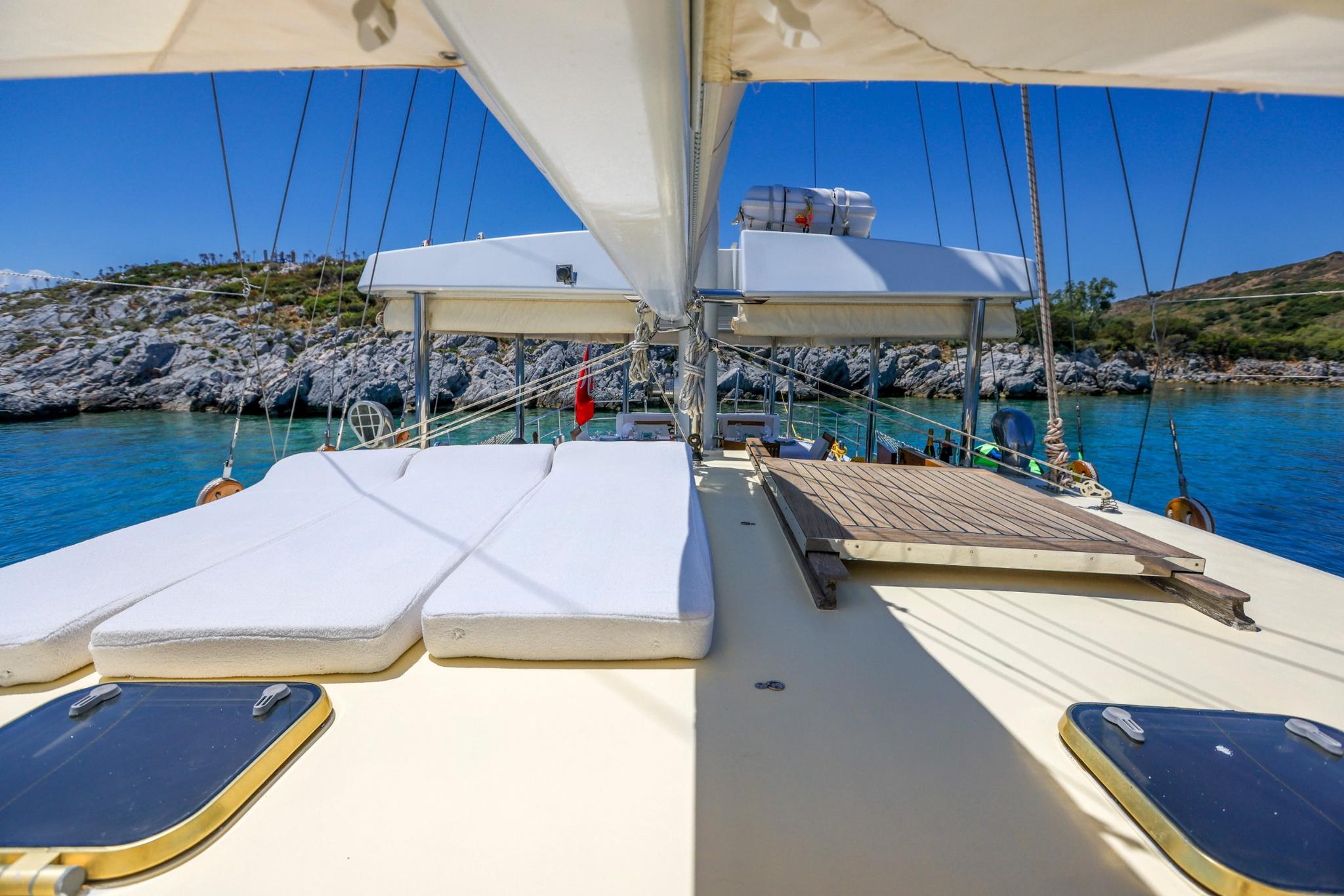 Gazella gulet amenities exterior deck in Türkiye