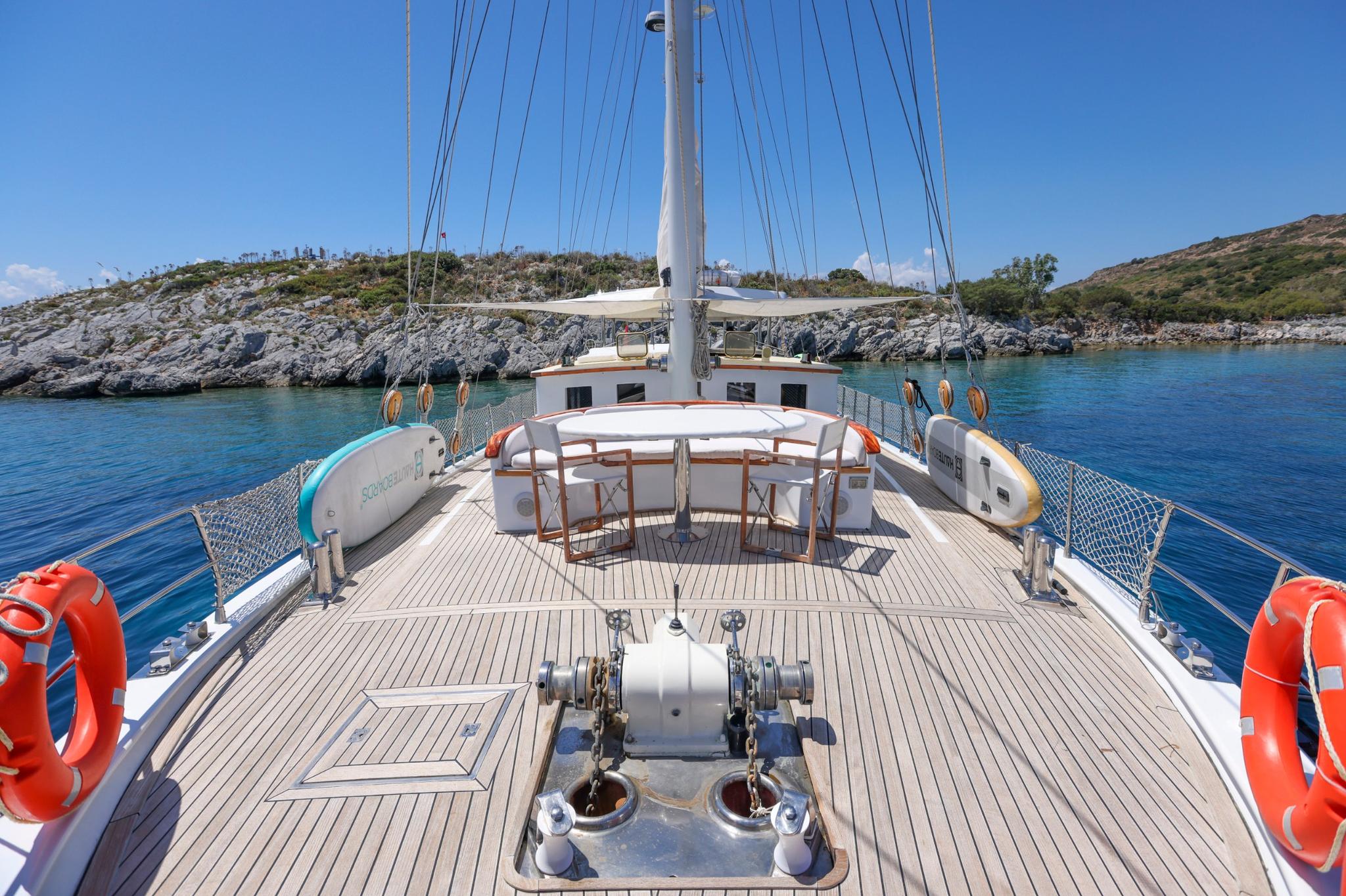 Gazella gulet amenities exterior deck in Türkiye