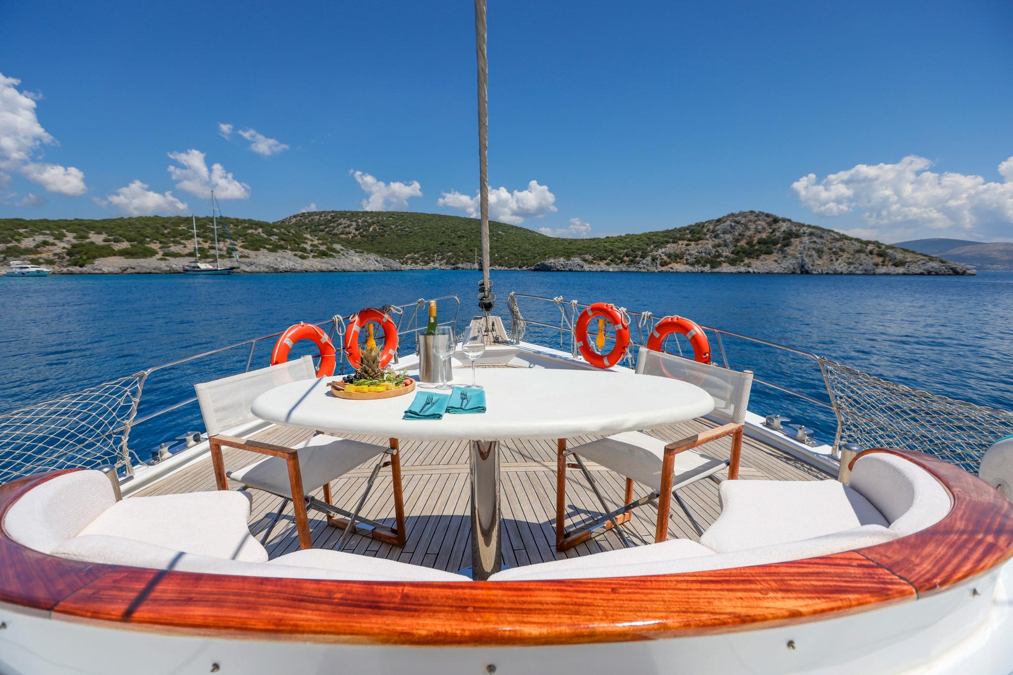 Gazella gulet amenities exterior deck in Türkiye