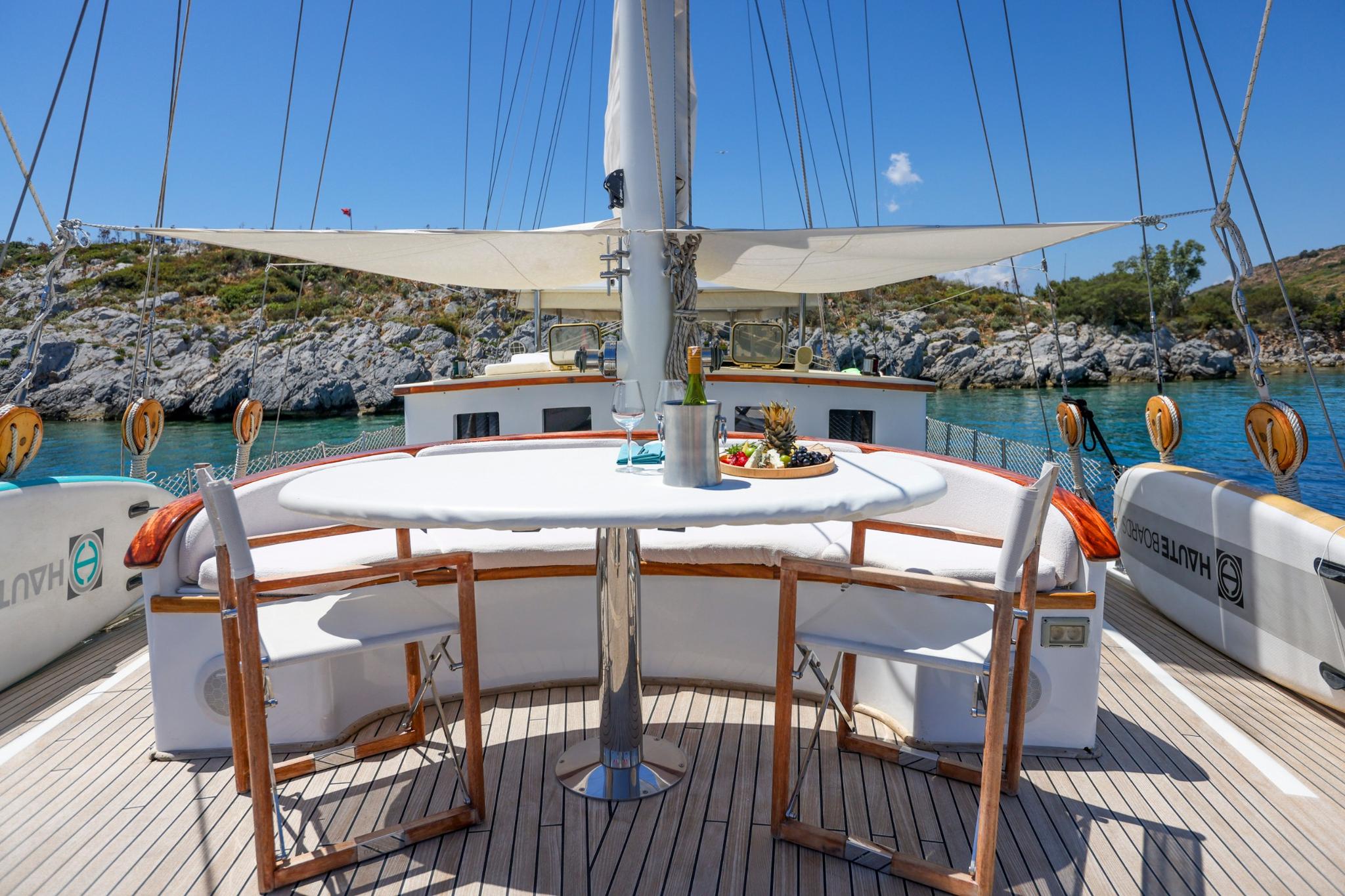 Gazella gulet amenities exterior deck in Türkiye