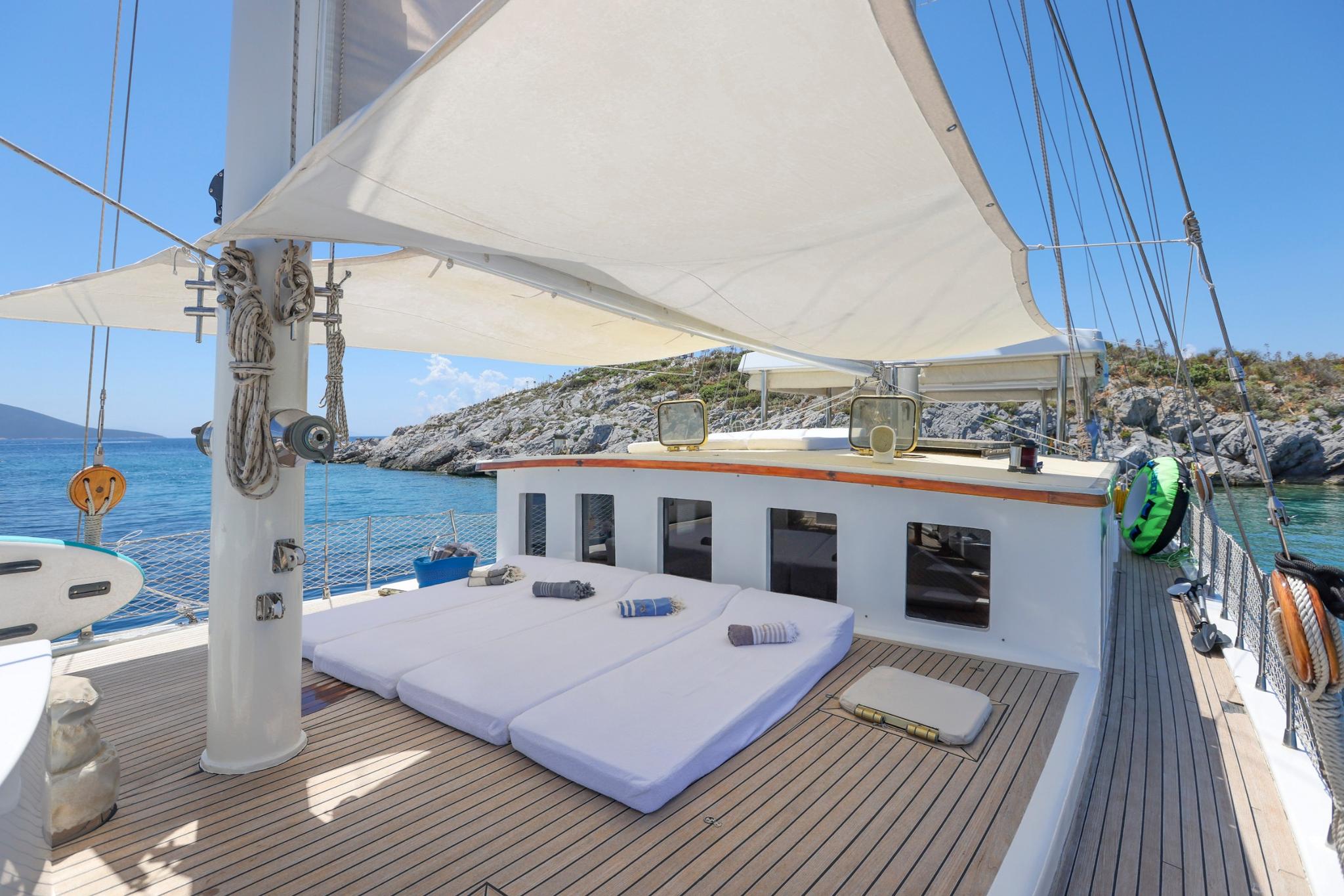 Gazella gulet amenities exterior deck in Türkiye