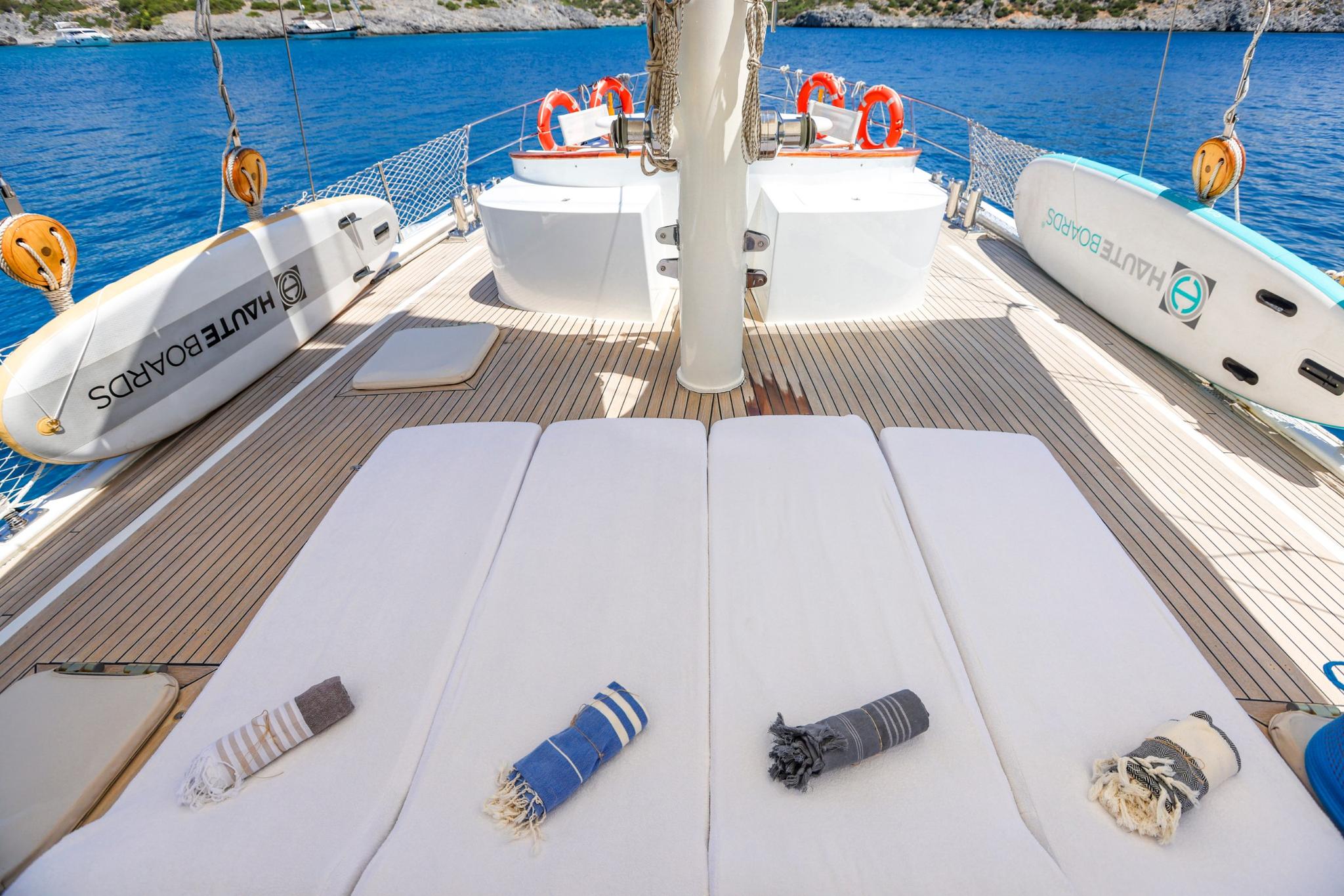 Gazella gulet amenities exterior deck in Türkiye