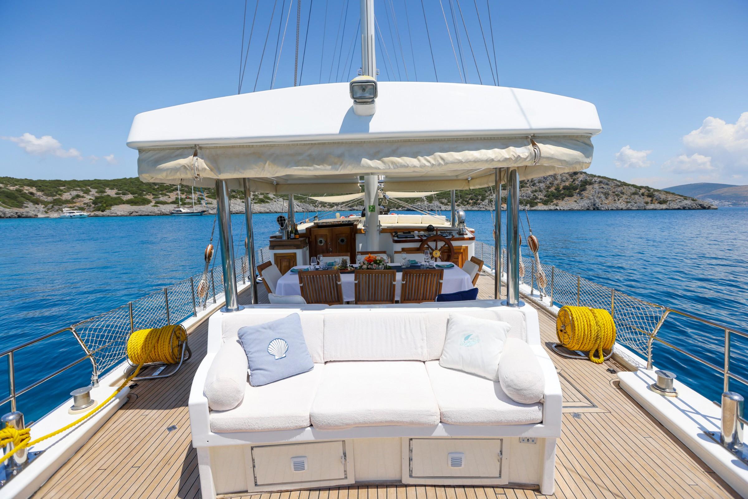 Gazella gulet amenities exterior deck in Türkiye