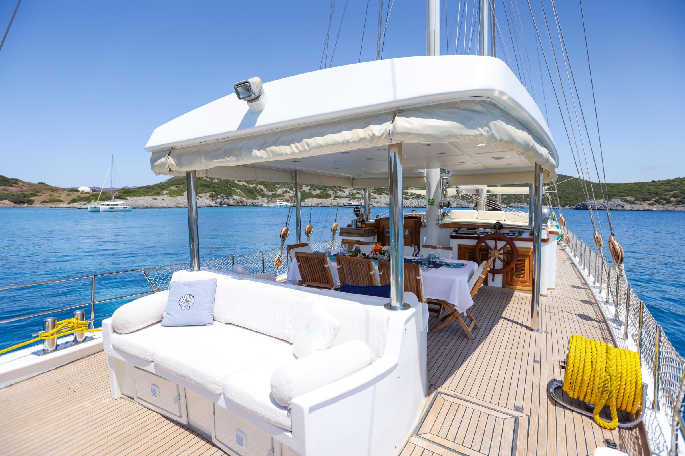 Gazella gulet amenities exterior deck in Türkiye