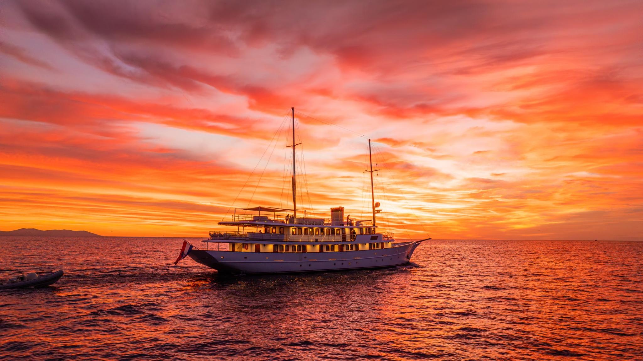 Bellezza gulet amenities aerial view in Croatia