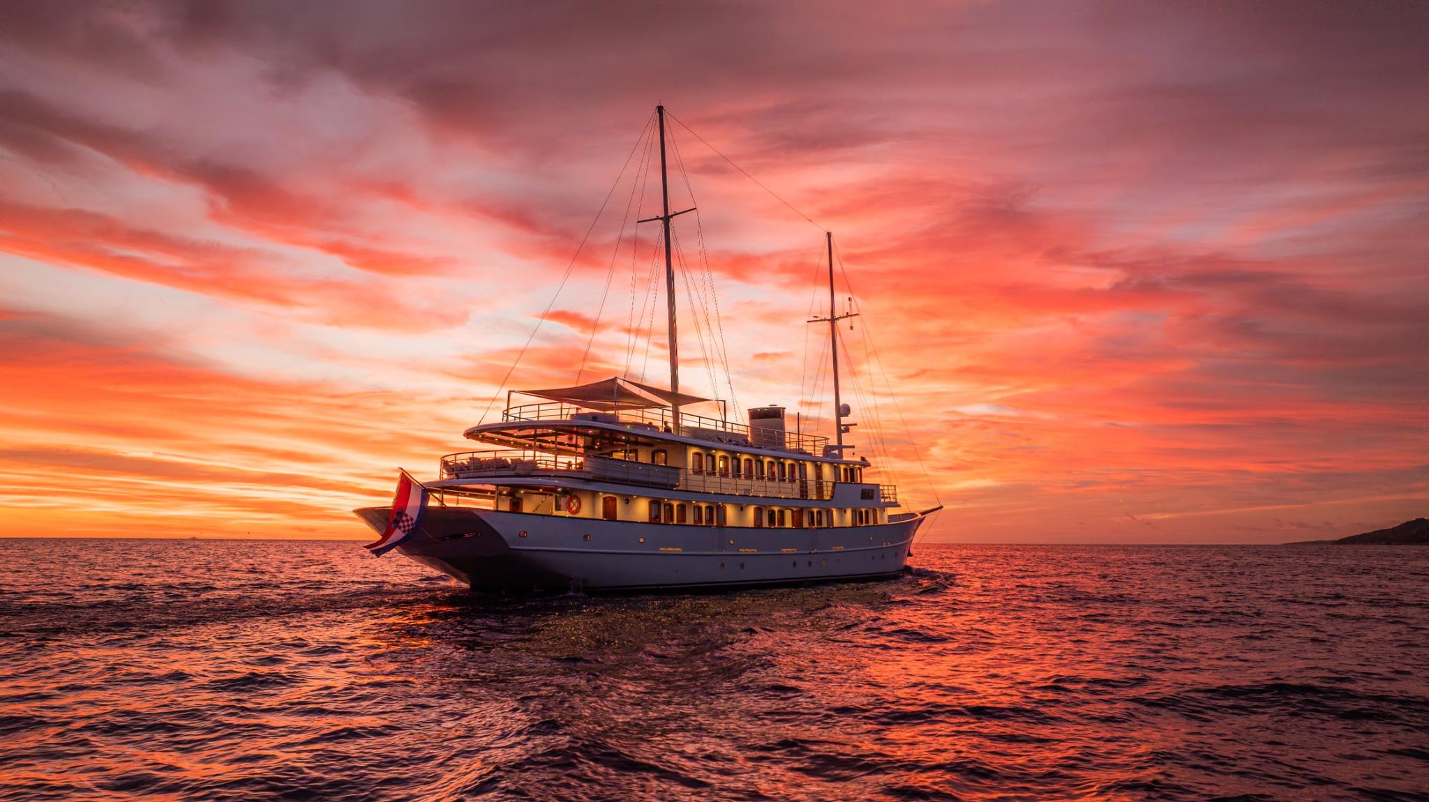 Bellezza gulet amenities aerial view in Croatia