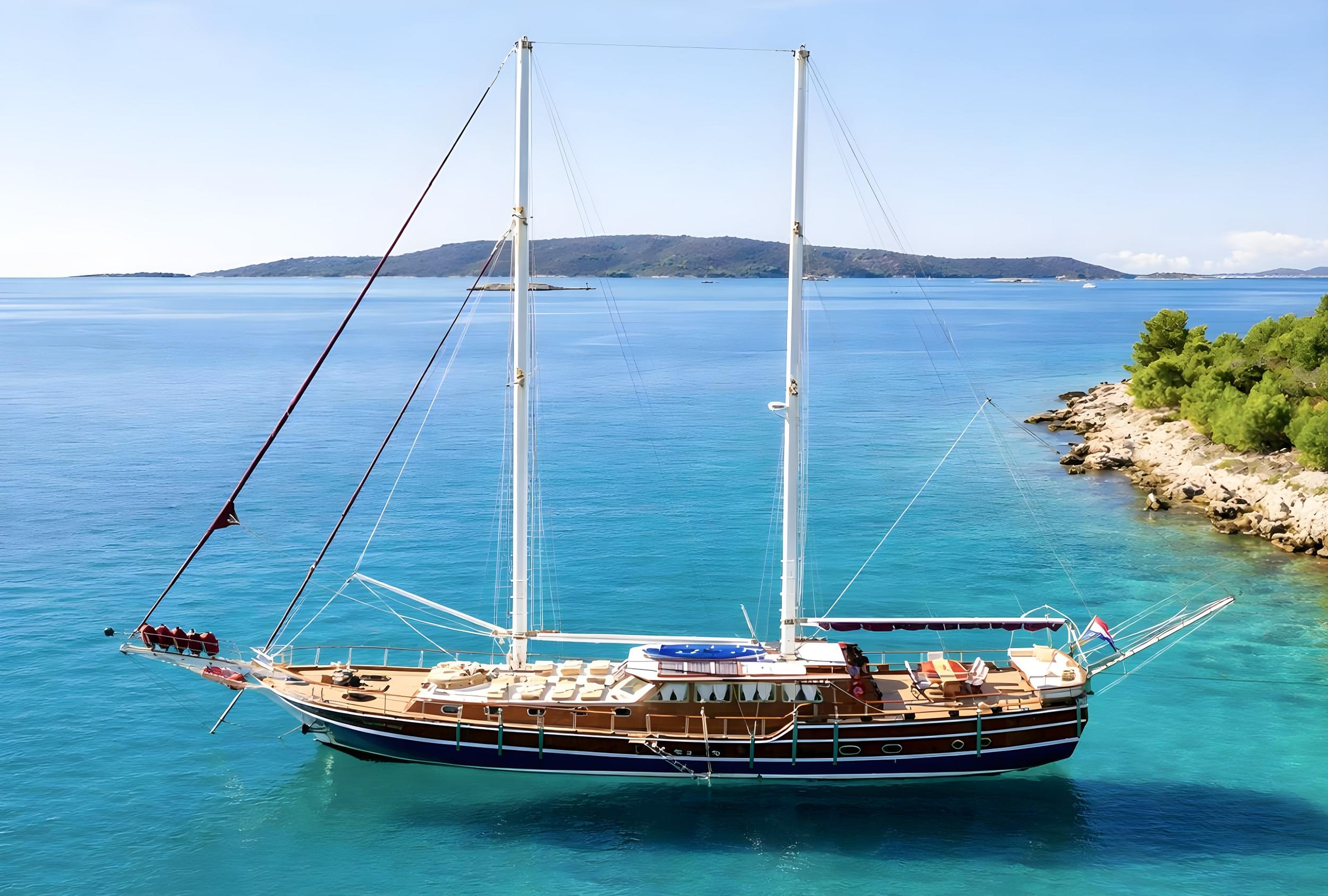 Nostra Vita gulet aerial view in Croatia