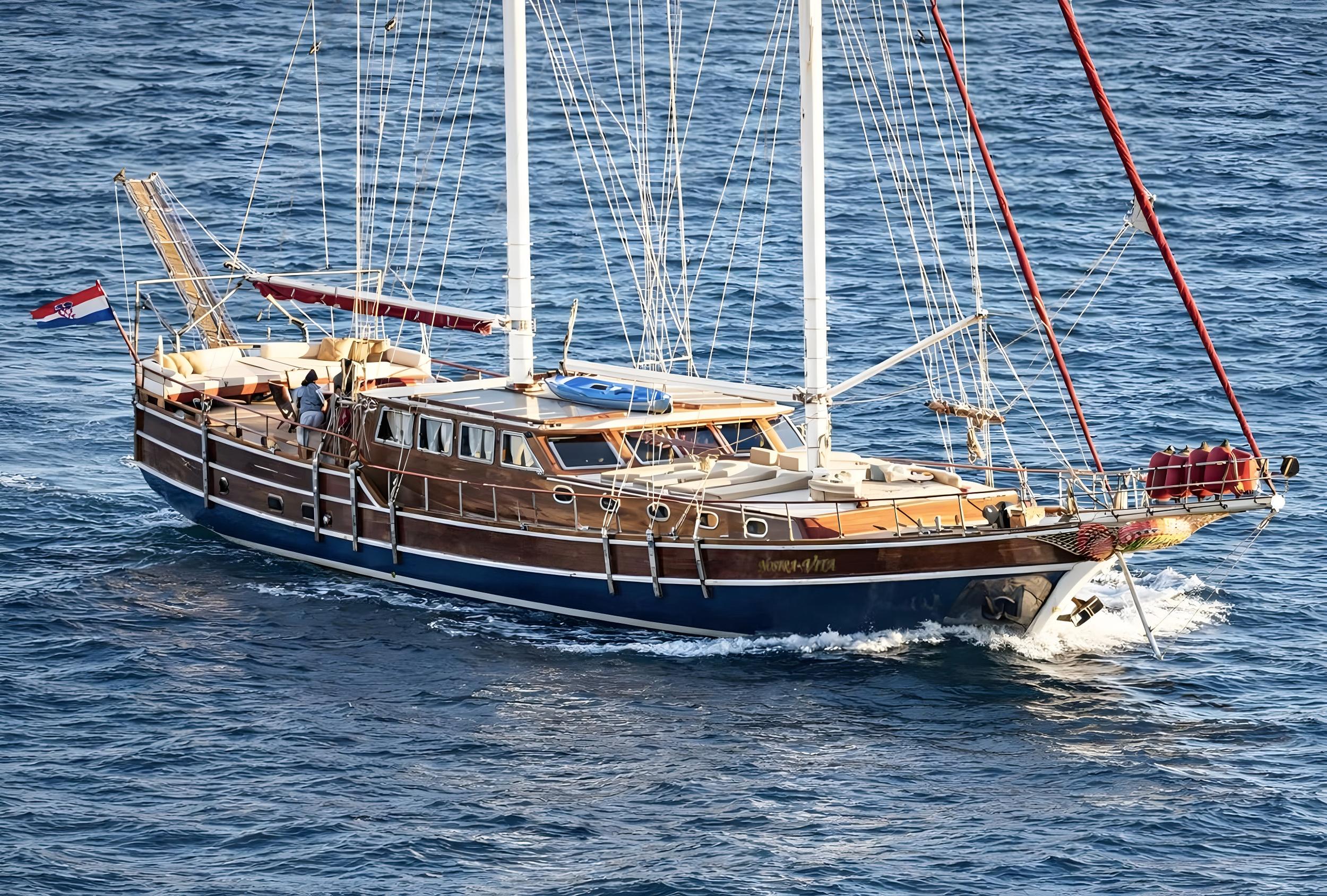 Nostra Vita gulet amenities exterior deck in Croatia