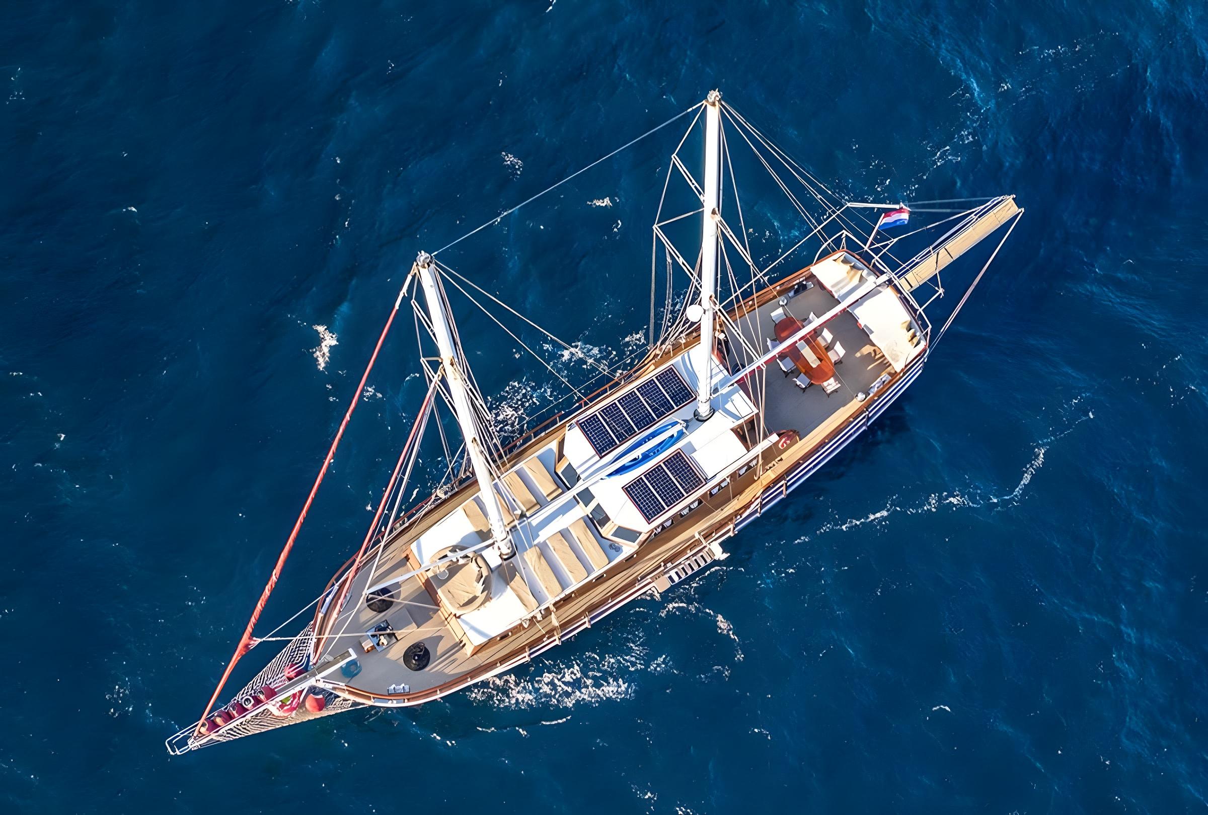 Nostra Vita gulet aerial view in Croatia