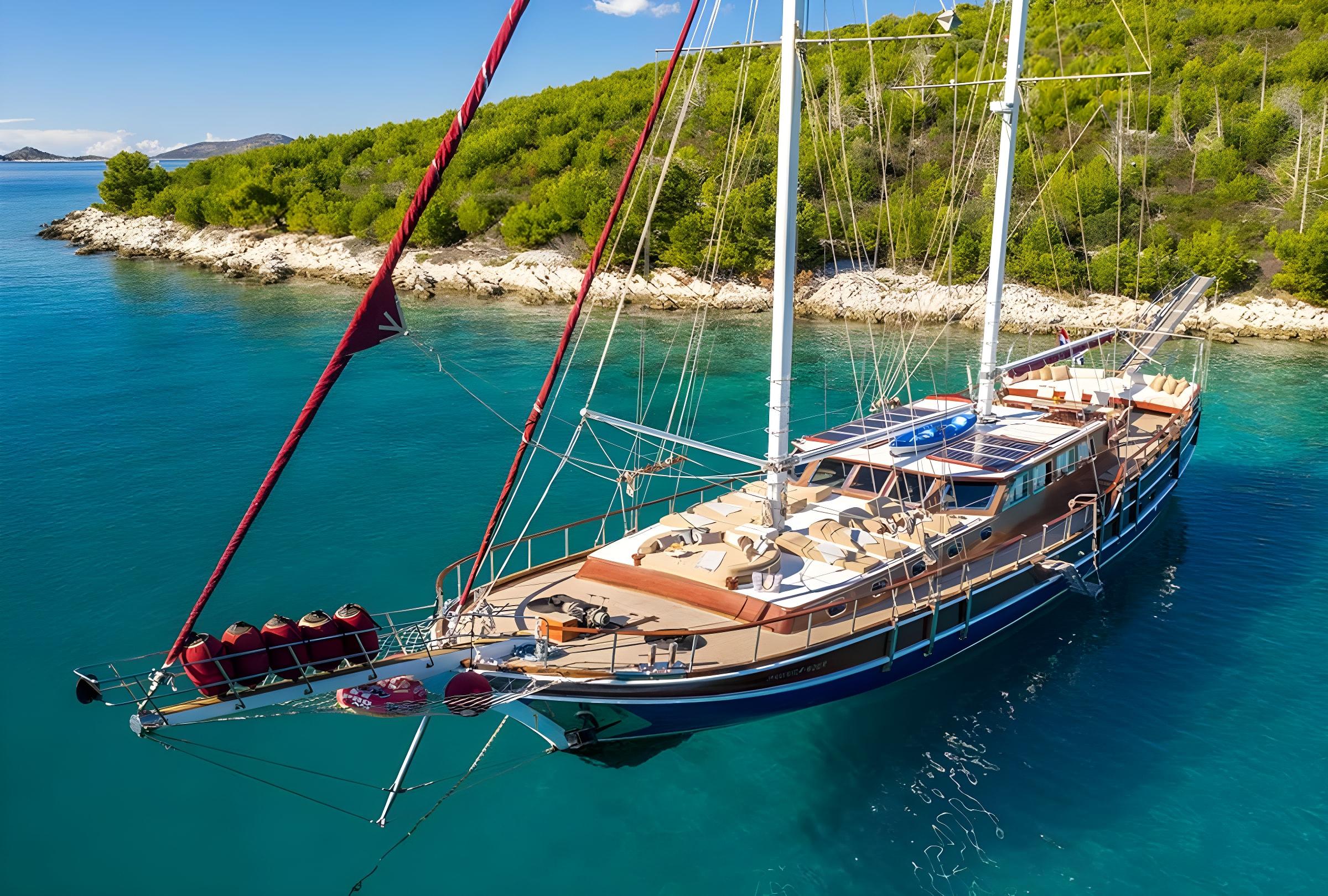 Nostra Vita gulet aerial view in Croatia
