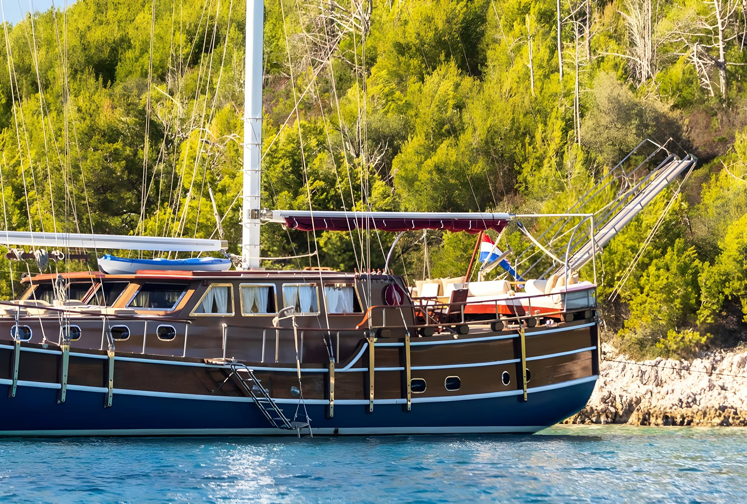 Nostra Vita gulet amenities exterior deck in Croatia