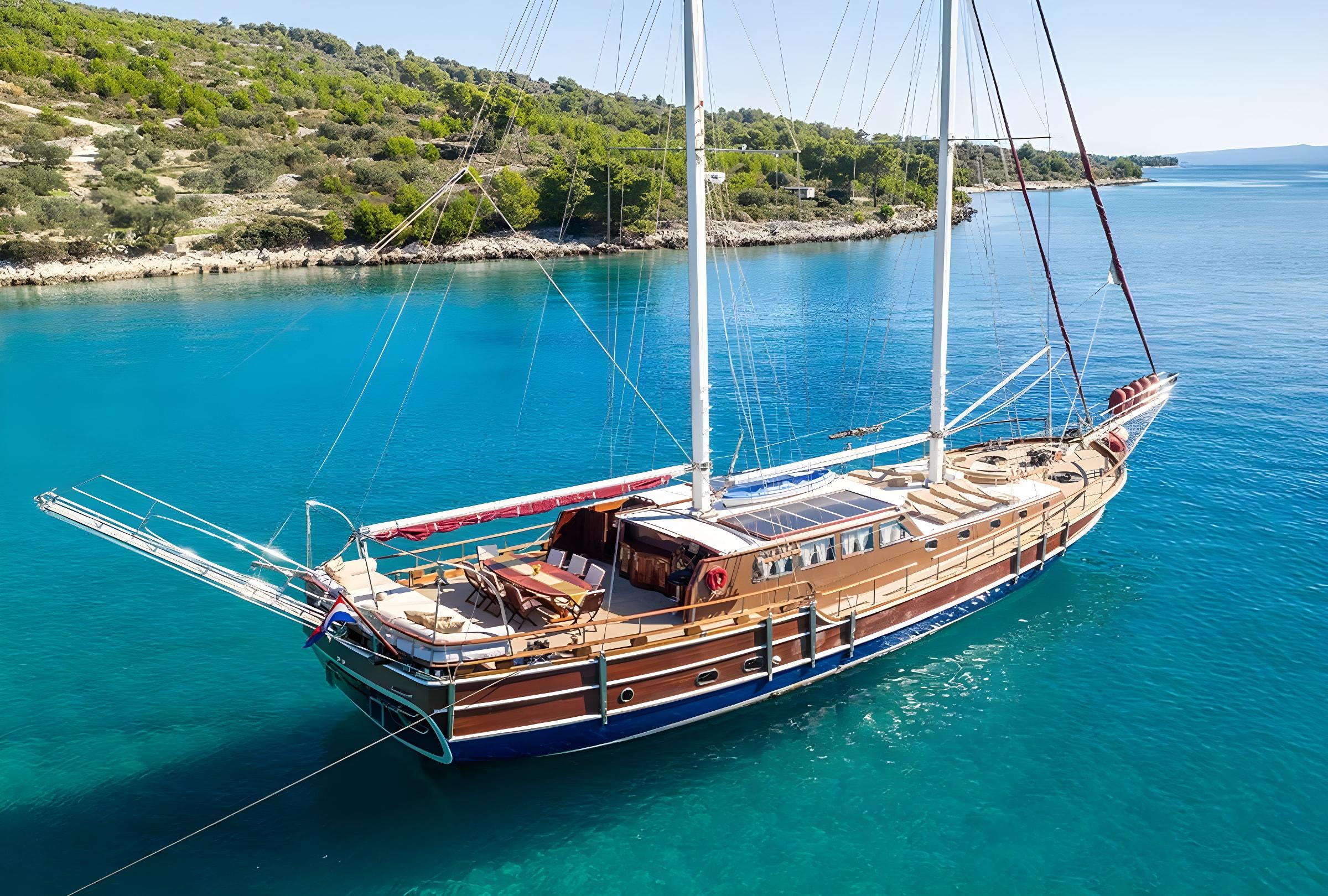 Nostra Vita gulet aerial view in Croatia
