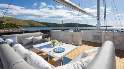 Aurum Sky gulet amenities exterior deck in Croatia