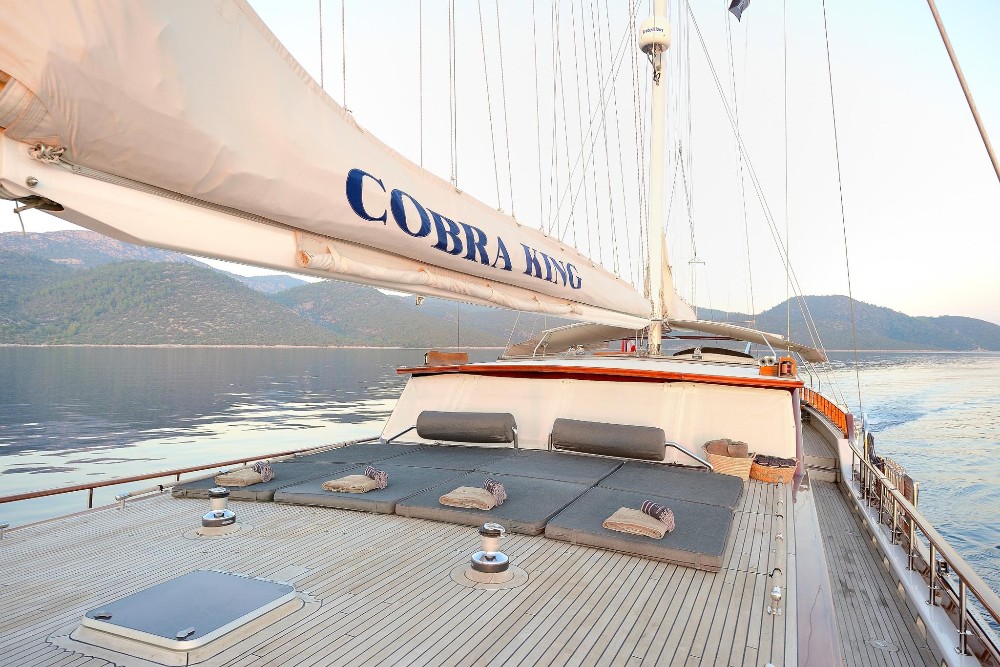 Cobra King gulet amenities exterior deck in Türkiye