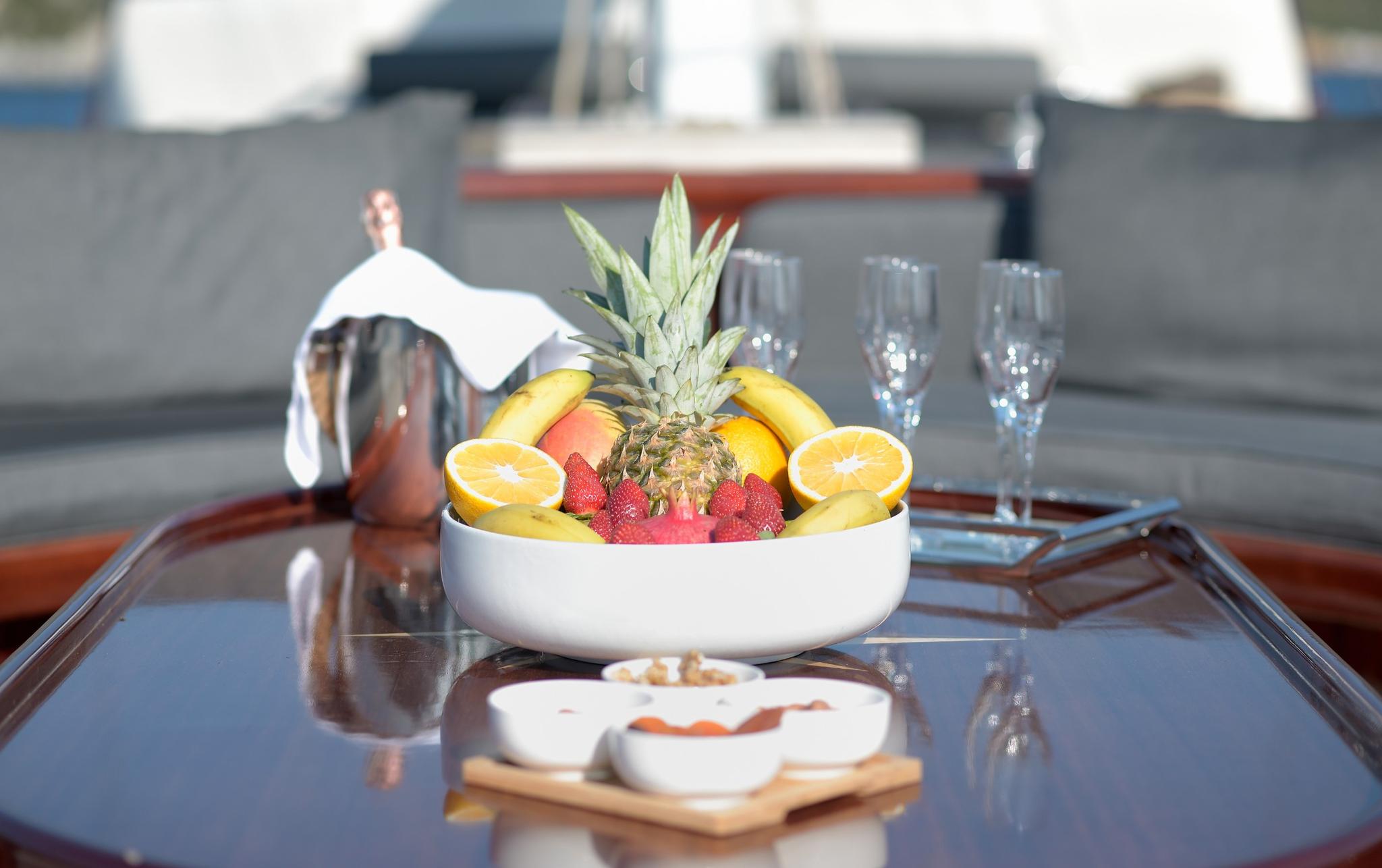 Cobra King gulet lifestyle dining in Türkiye