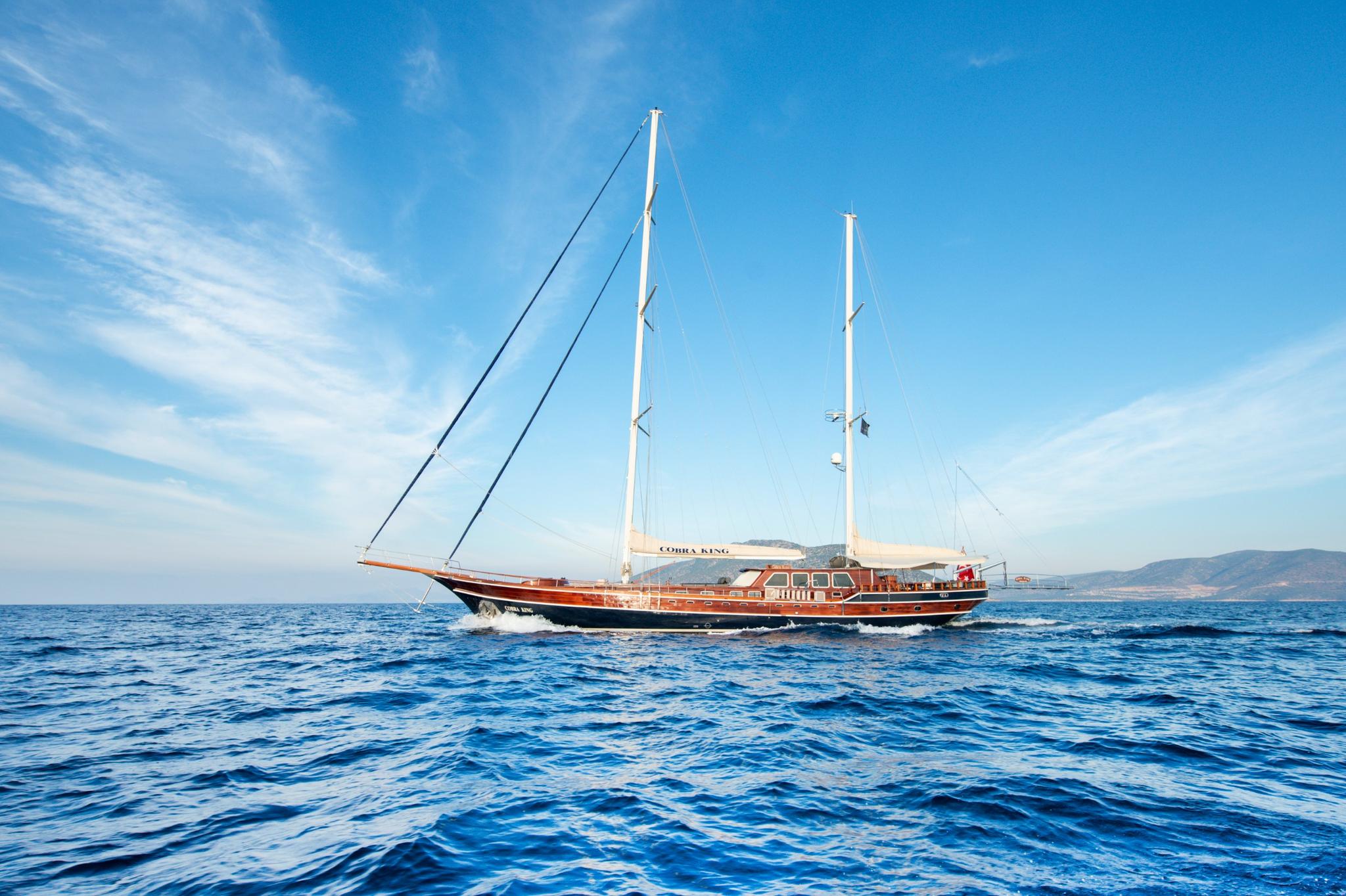 Cobra King gulet exterior deck in Türkiye