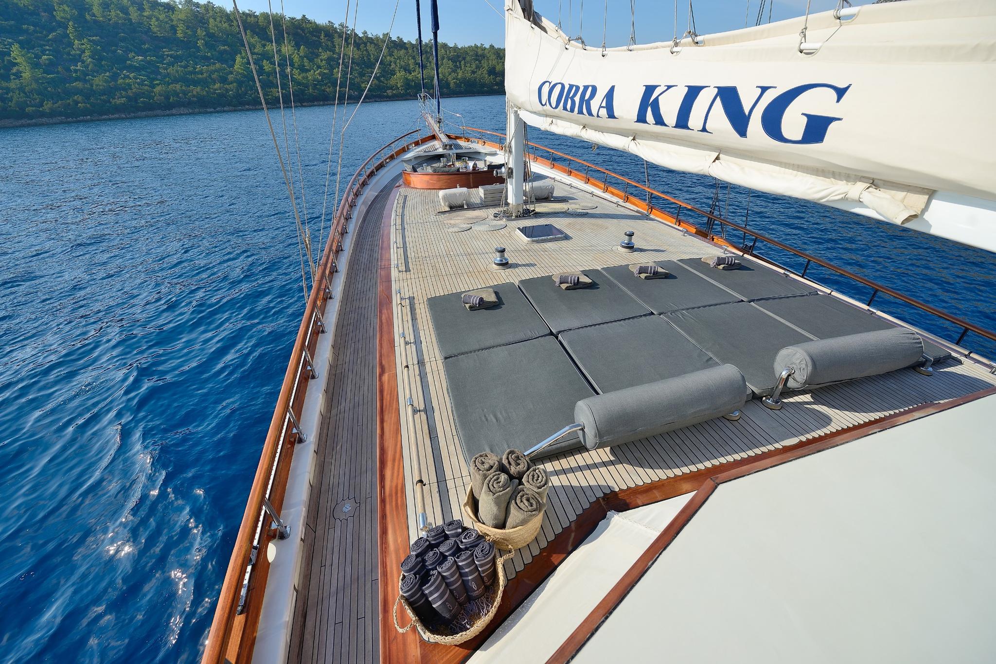 Cobra King gulet amenities exterior deck in Türkiye