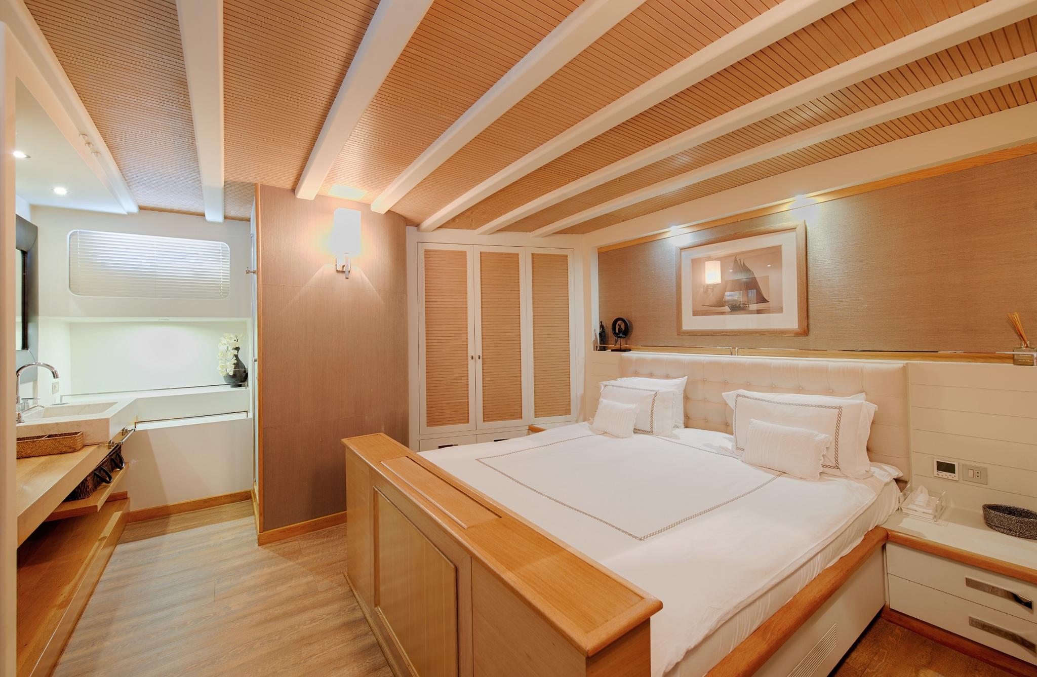 Cobra King gulet accommodation interior cabin in Türkiye