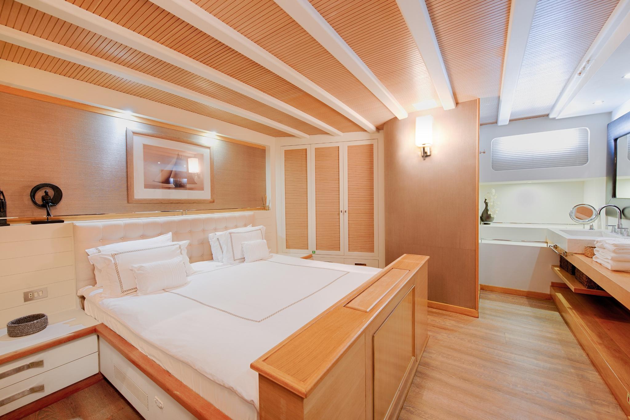 Cobra King gulet accommodation interior cabin in Türkiye