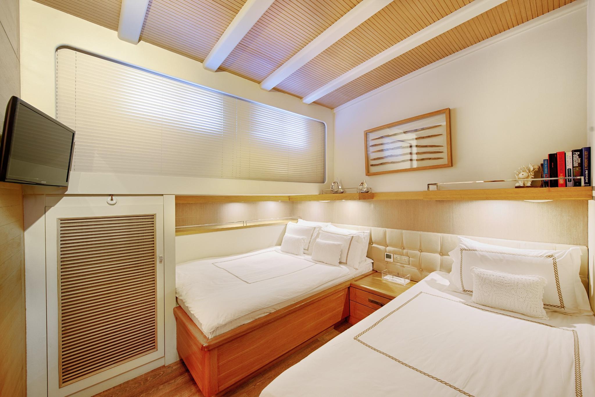 Cobra King gulet accommodation interior cabin in Türkiye