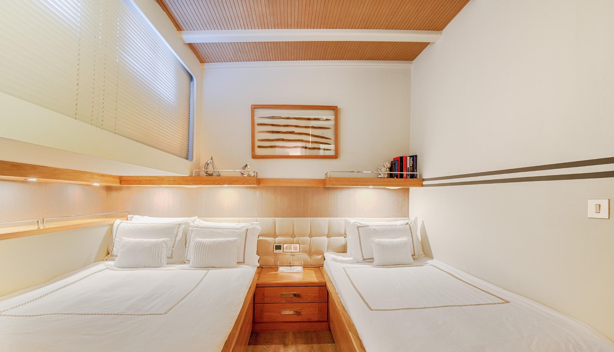 Cobra King gulet accommodation interior cabin in Türkiye