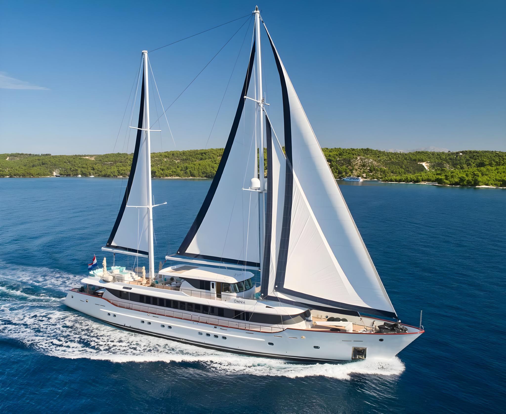 Omnia gulet amenities exterior deck in Croatia